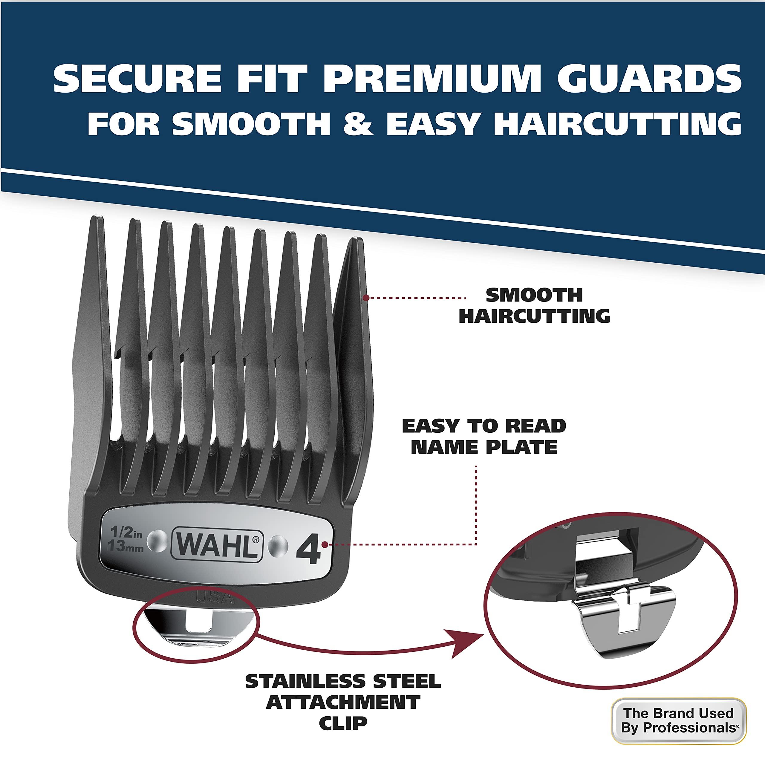 Wahl USA Elite Pro High-Performance Corded Home Haircut & Grooming Kit for Men – Electric Hair Clipper – Model 79602M - Image 10