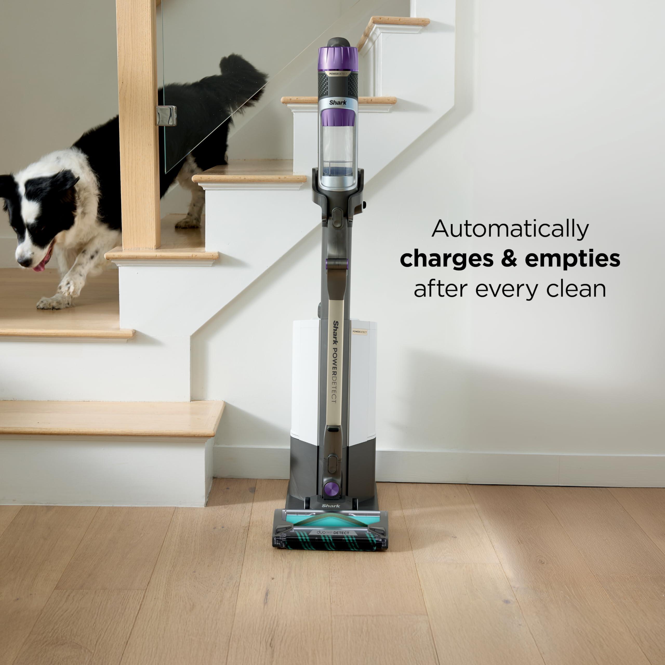 Shark Cordless Vacuum Cleaner with HEPA Filter, PowerDetect Clean & Empty, Powerful Suction, Auto-Empty System, Pet Hair Pickup, Carpets & Hardfloor, Dark Gray, IP3251 - Image 2