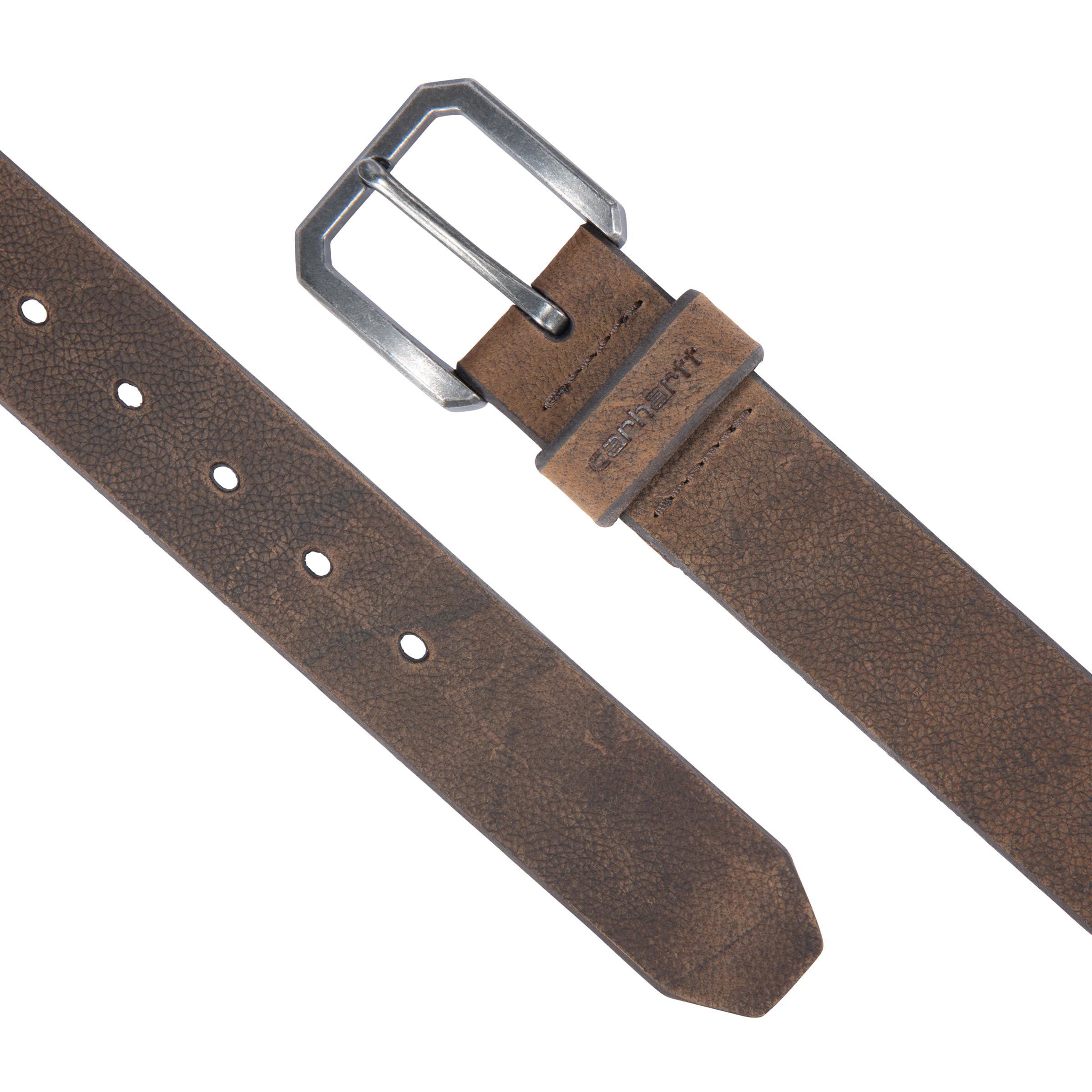 Carhartt Men's Durable Full Grain Saddle Leather Classic Belts, W/Rugged Antique Nickle Hardware - Image 2