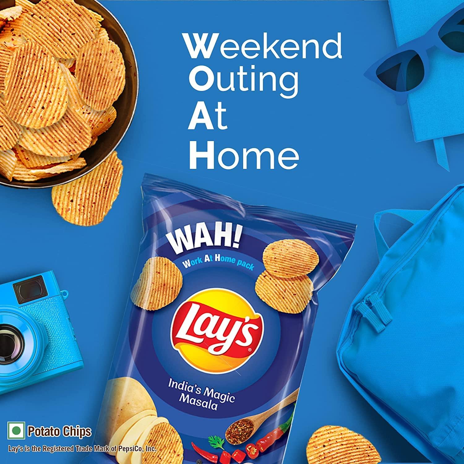 Lay's Potato Chips, India's Magic Masala Flavour, Crunchy Chips & Snacks 3 PACK - Image 5
