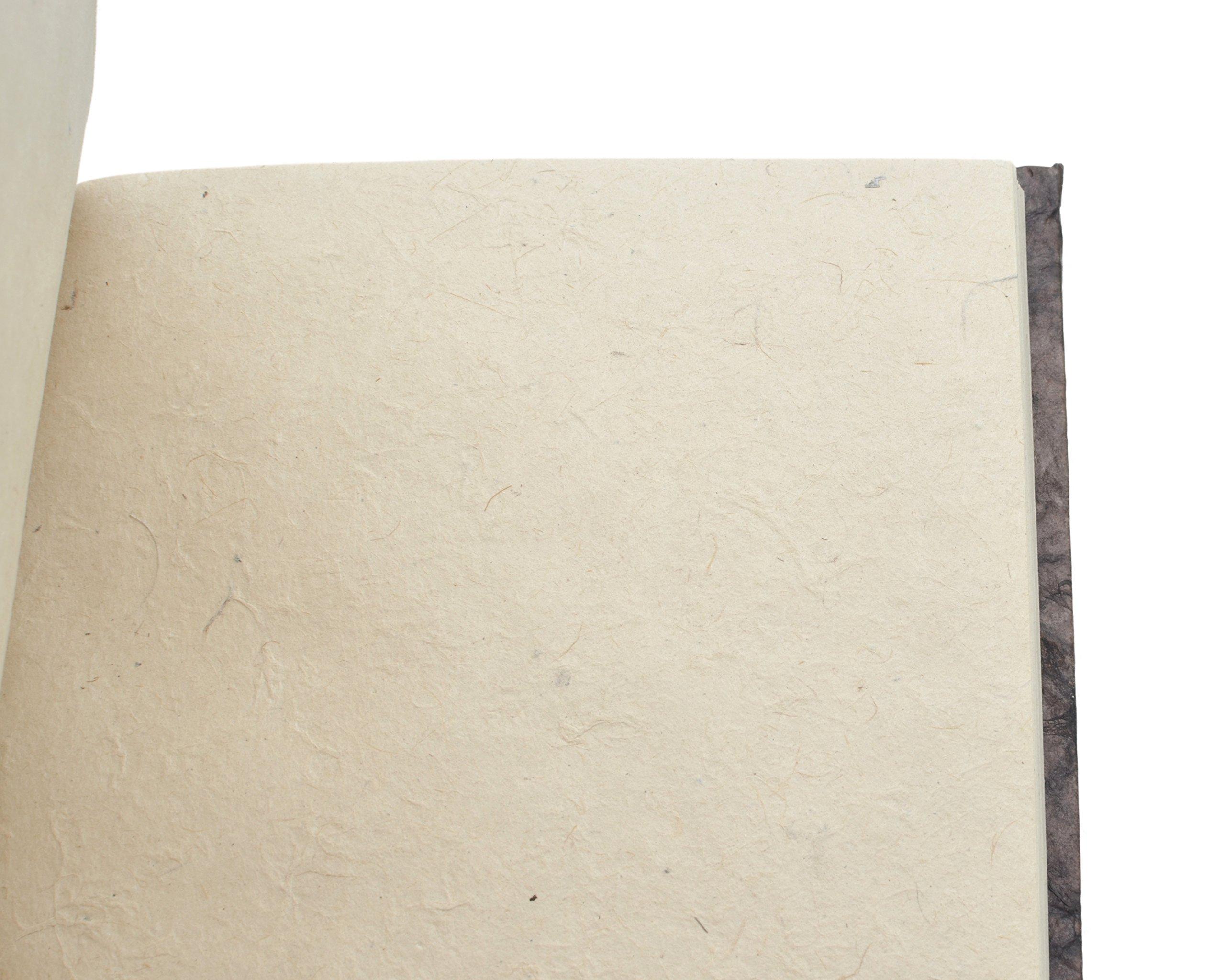 Kathmandu Valley Co. Nepali Eco Writing Journal with Vintage Handmade Lokta Paper, Clean-cut, Made in the Himalayas of Nepal, 6x9 Inches (Walnut, Standard) - Image 4