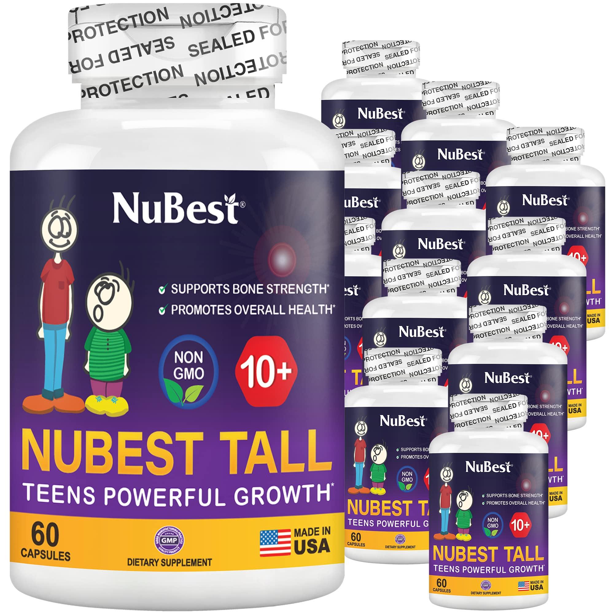NuBest Tall 10+ - Bone Strength Supplement for Children (10+) & Teens Who Drink Milk Daily with Calcium, Vitamins & Minerals - 12 Pack