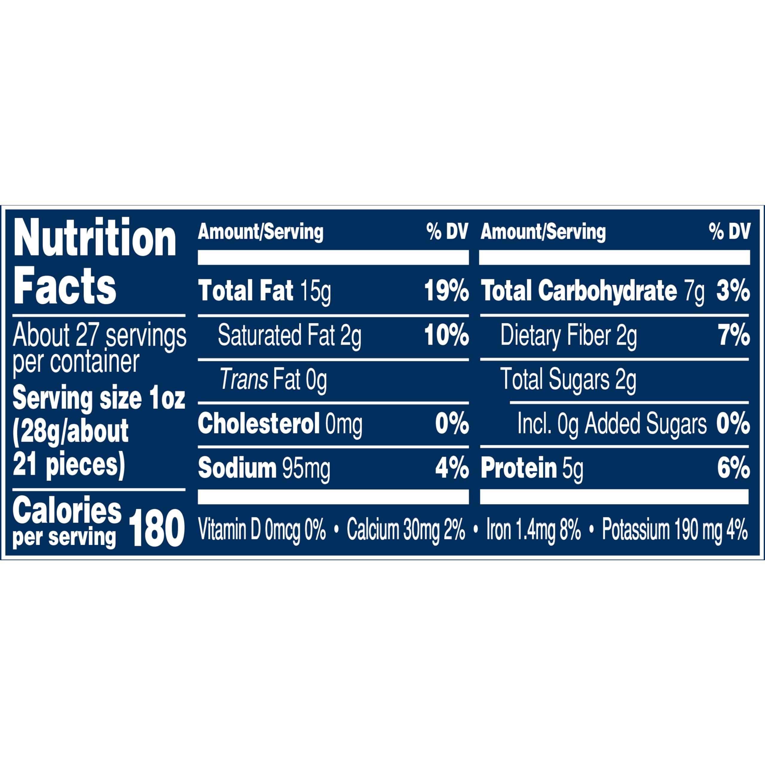 PLANTERS Deluxe Mixed Nuts, Cashews, Almonds, Pecans, Pistachios, Hazelnuts, Roasted with Sea Salt, Party Snacks, Plant-Based Protein Nut Mix, Snacks for Adults, After School Snack Mix, 27oz - Image 2