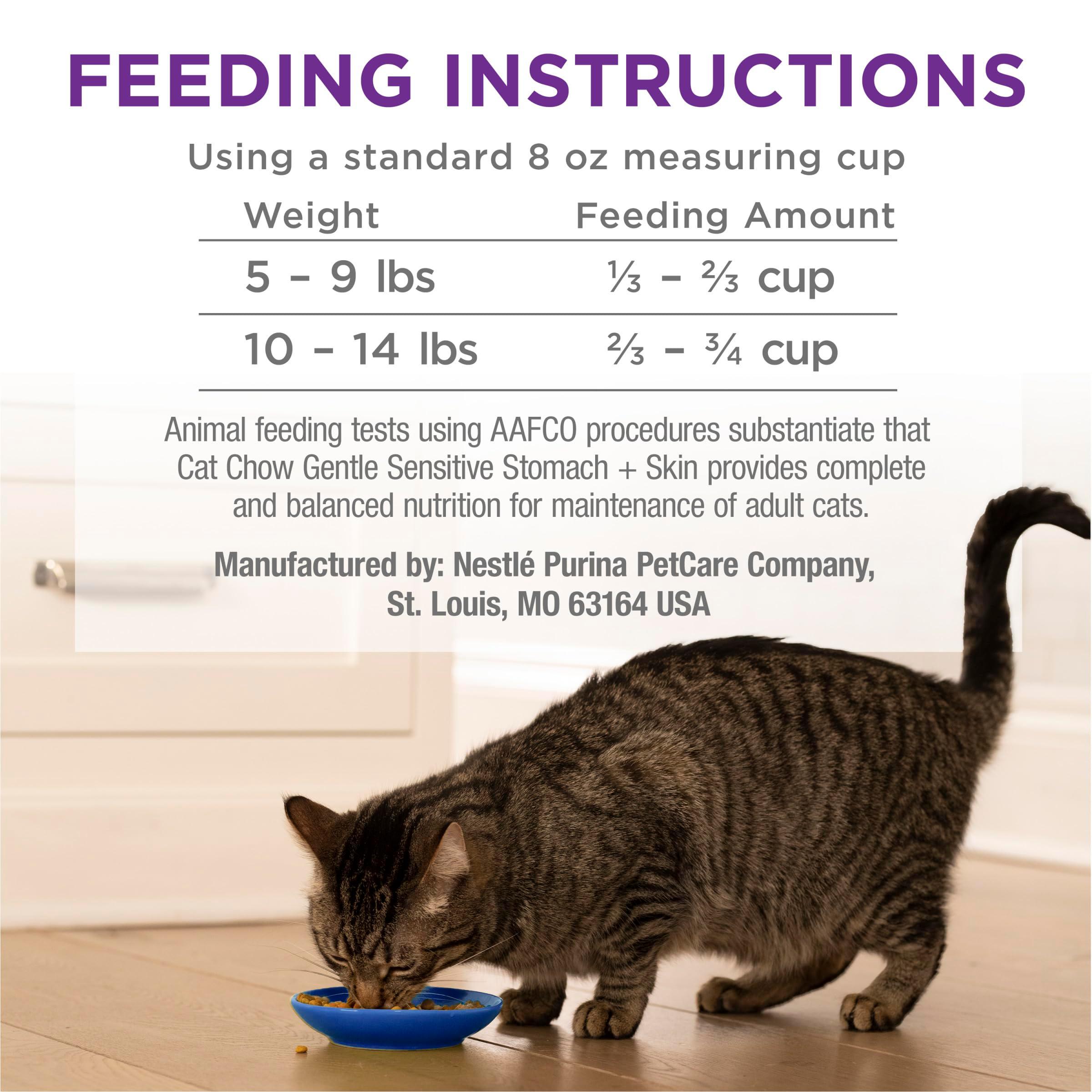 Purina Cat Chow Gentle Dry Cat Food, Sensitive Stomach + Skin - 13 lb. Bag - Image 7