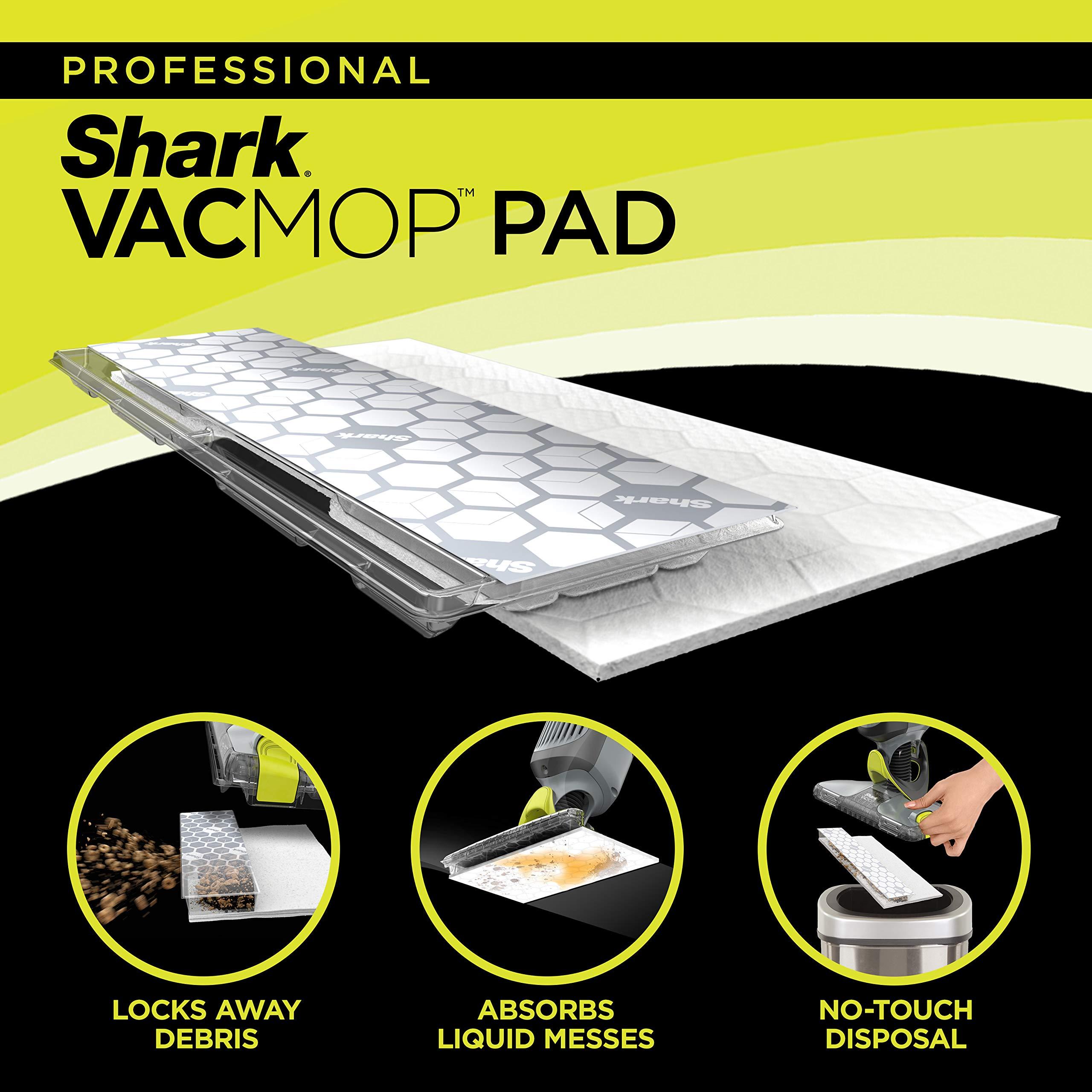 Shark VACMOP Disposable Hard Floor Pad Refills, Compatible with VM252 & VM180, No-touch Disposal, For use on ALL Sealed Floors - Stone, Hardwood, Laminate & Tile, (Pack of 3, 30 Count Total), VMP30 - Image 3