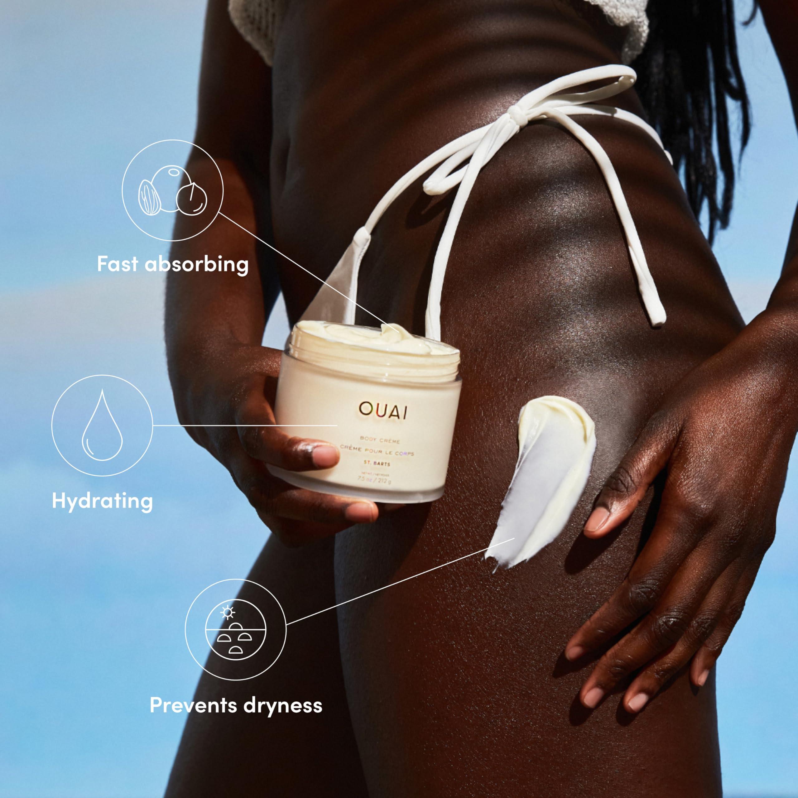 OUAI Body Cream, St. Barts - Hydrating Whipped Body Cream with Cupuaçu Butter, Coconut Oil and Squalane - Softens Skin and Delivers Healthy-Looking Glow - Sulfate-Free Skin Care (7.5 Oz) - Image 2