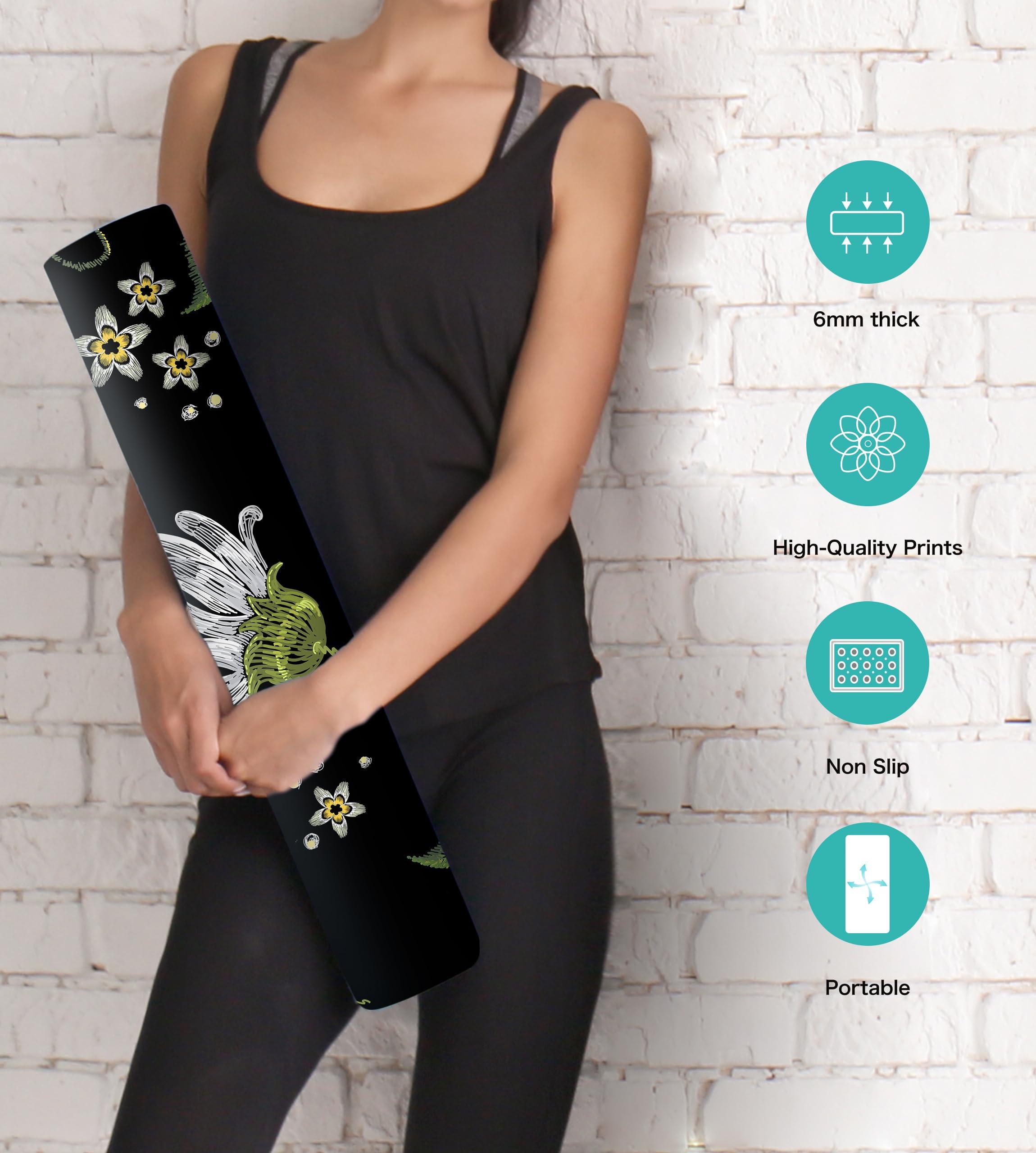 Knsbk Non Slip Yoga Mat TPE Workout Mat for Men Women, Thick Workout Mat with Carrying Strap, Fitness Mats for Exercise, Yoga, Fitness, Pilates, Floor Workouts (72" x 24" x 6mm) - Image 4