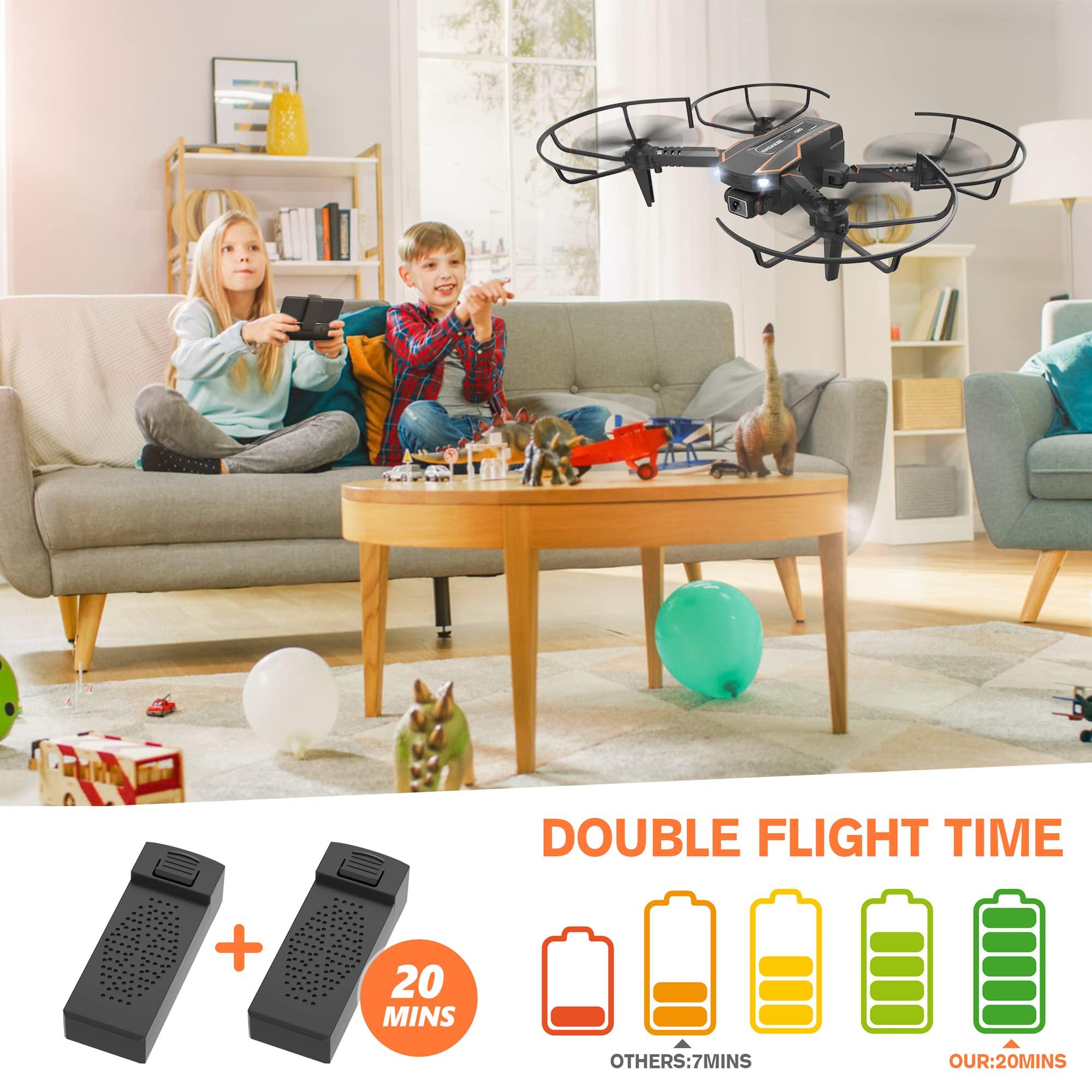 AVIALOGIC Mini Drone with Camera for Kids, Remote Control Helicopter Toys Gifts for Boys Girls, FPV RC Quadcopter with 1080P HD Live Video Camera, Altitude Hold, Gravity Control, 2 Batteries, Black - Image 5