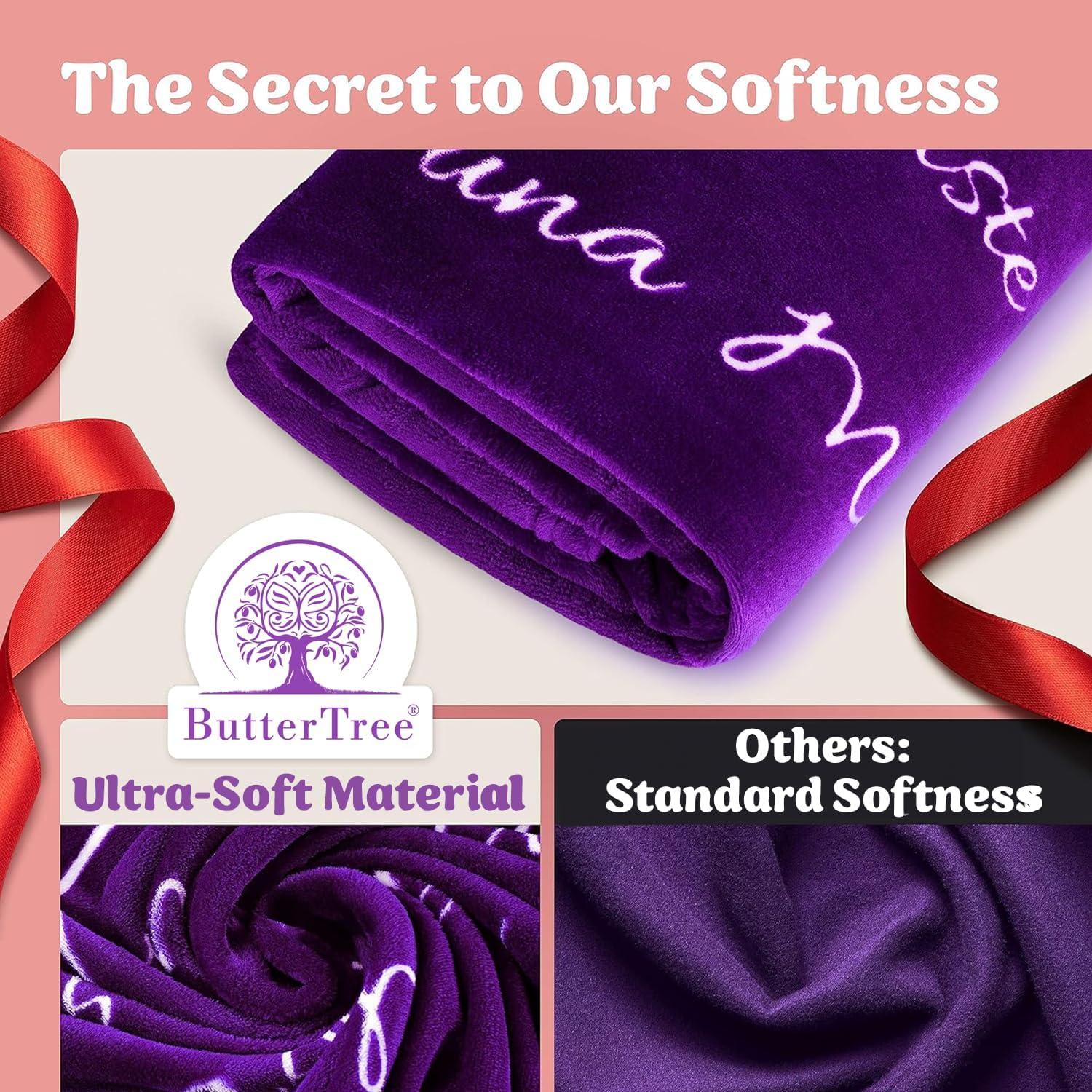 Birthday Gifts for Mom from Daughter-Soft Purple Blanket with Meaningful Words, Sentimental Gift for Women, Cozy Fleece Throw for Mom’s Birthday or Special Occasions - Image 5