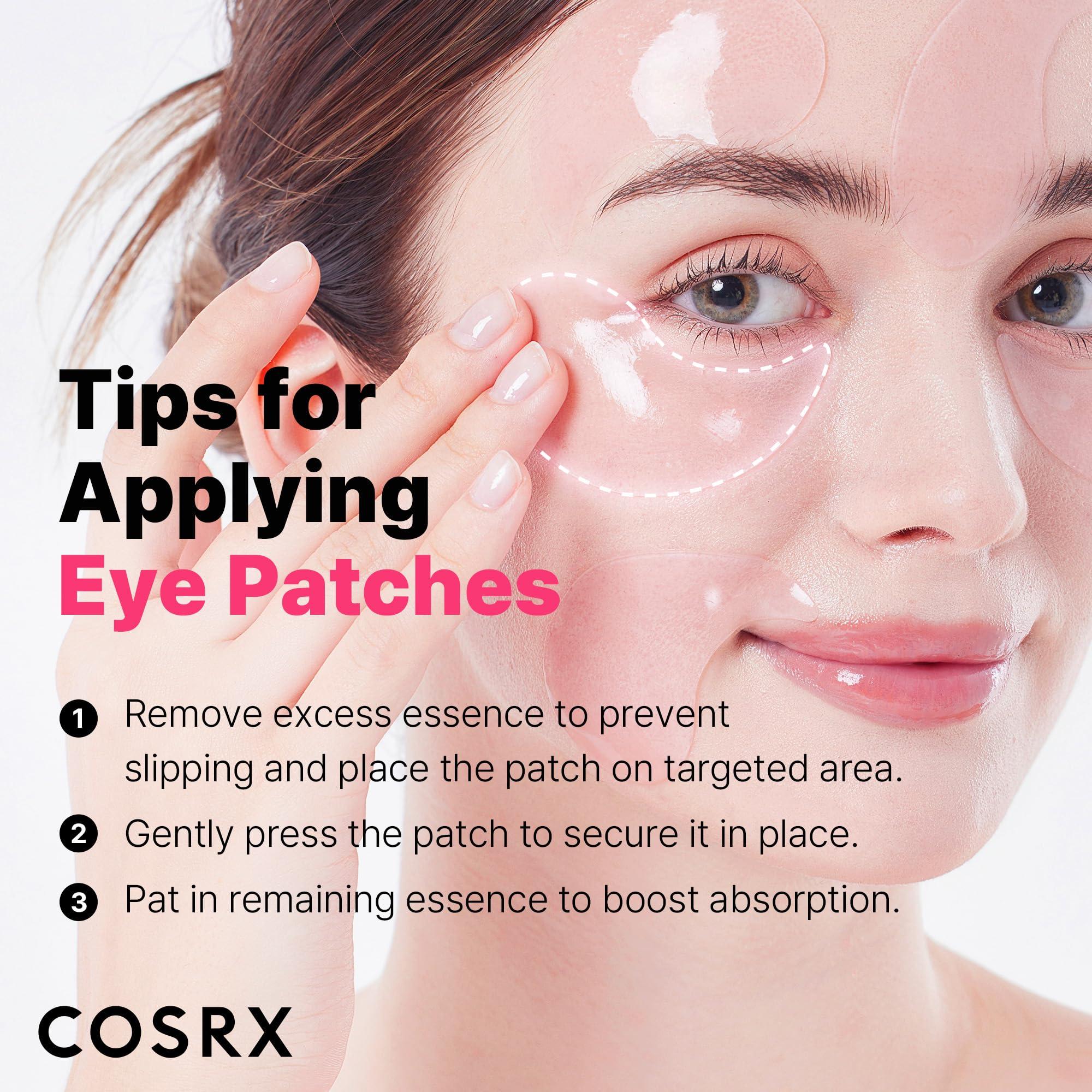 COSRX Under Eye Mask, Peptide Collagen Hydrogel Eye Patch for Puffy Eyes and Dark Circles, 60 Under Eye Patches, Korean Skin Care - Image 3