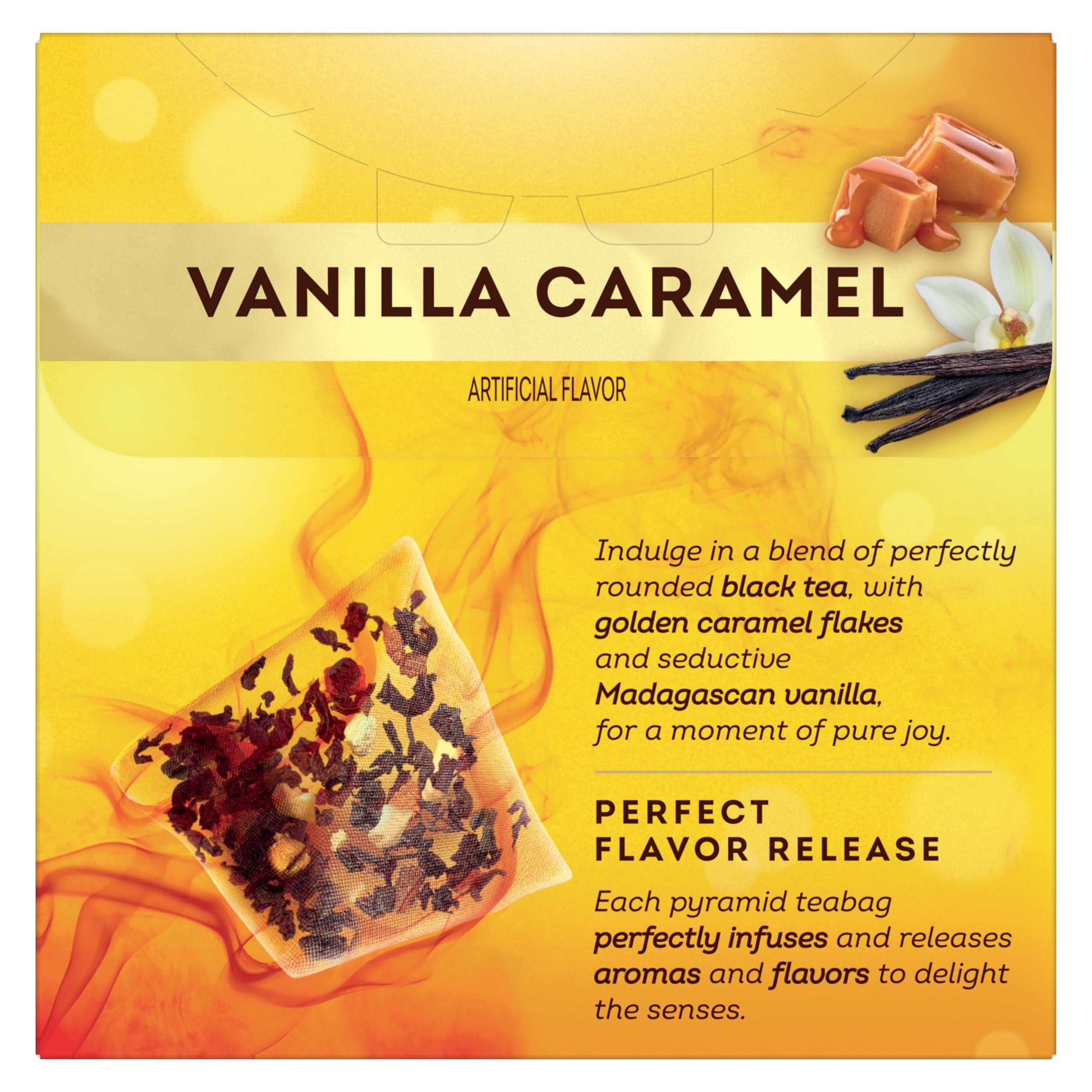 Lipton Black Tea Vanilla Caramel, Pyramid Tea Bags, Flavored Teabags for a Refreshing Cup of Tea, 20 Total Tea Bags (Pack of 3) - Image 3