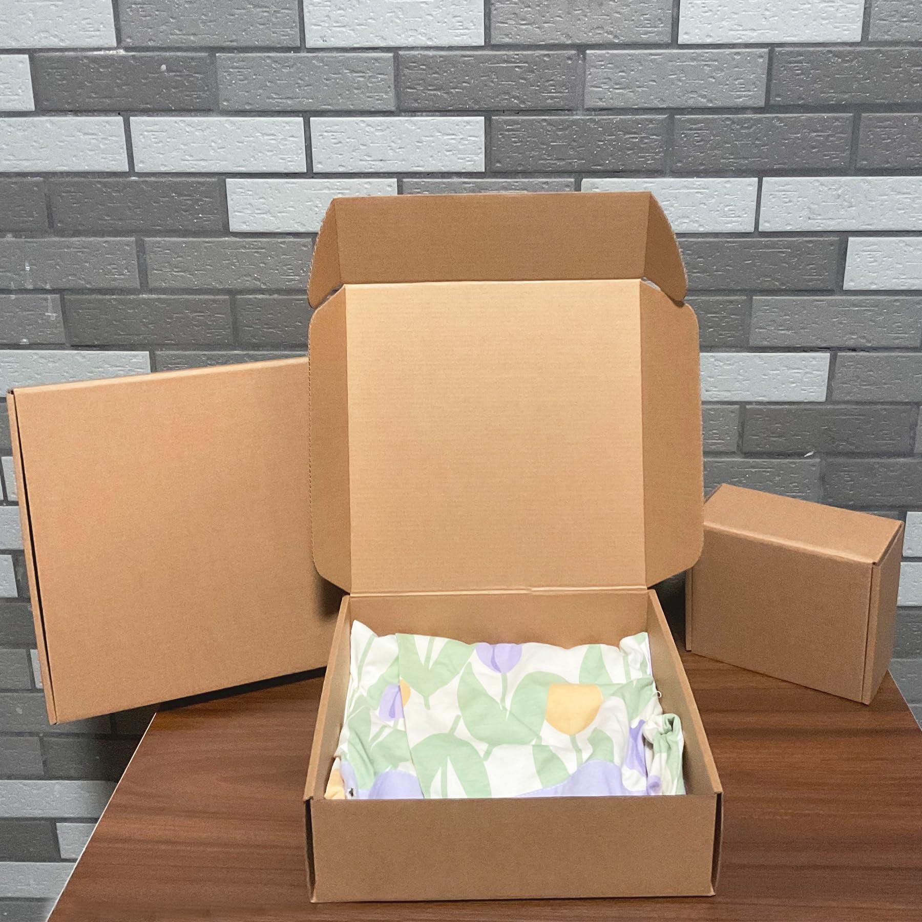 10x10x3 inch Shipping Boxes，Bulk 20 Pack，Brown Corrugated Mailers Cardboard Literature Mailer Box for Packaging Business, Mailing,Moving and Storage，Small Gift Boxes for Wrapping Mailing Present - Image 8