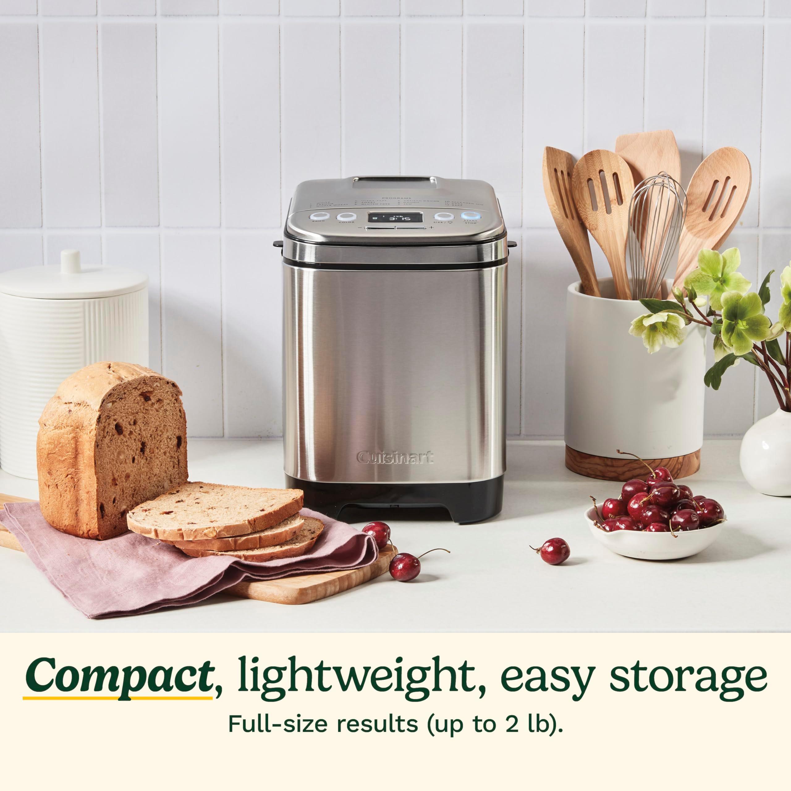 Cuisinart Bread Maker Machine, Compact and Automatic, Customizable Settings, Up to 2lb Loaves, CBK-110NAS - Image 2