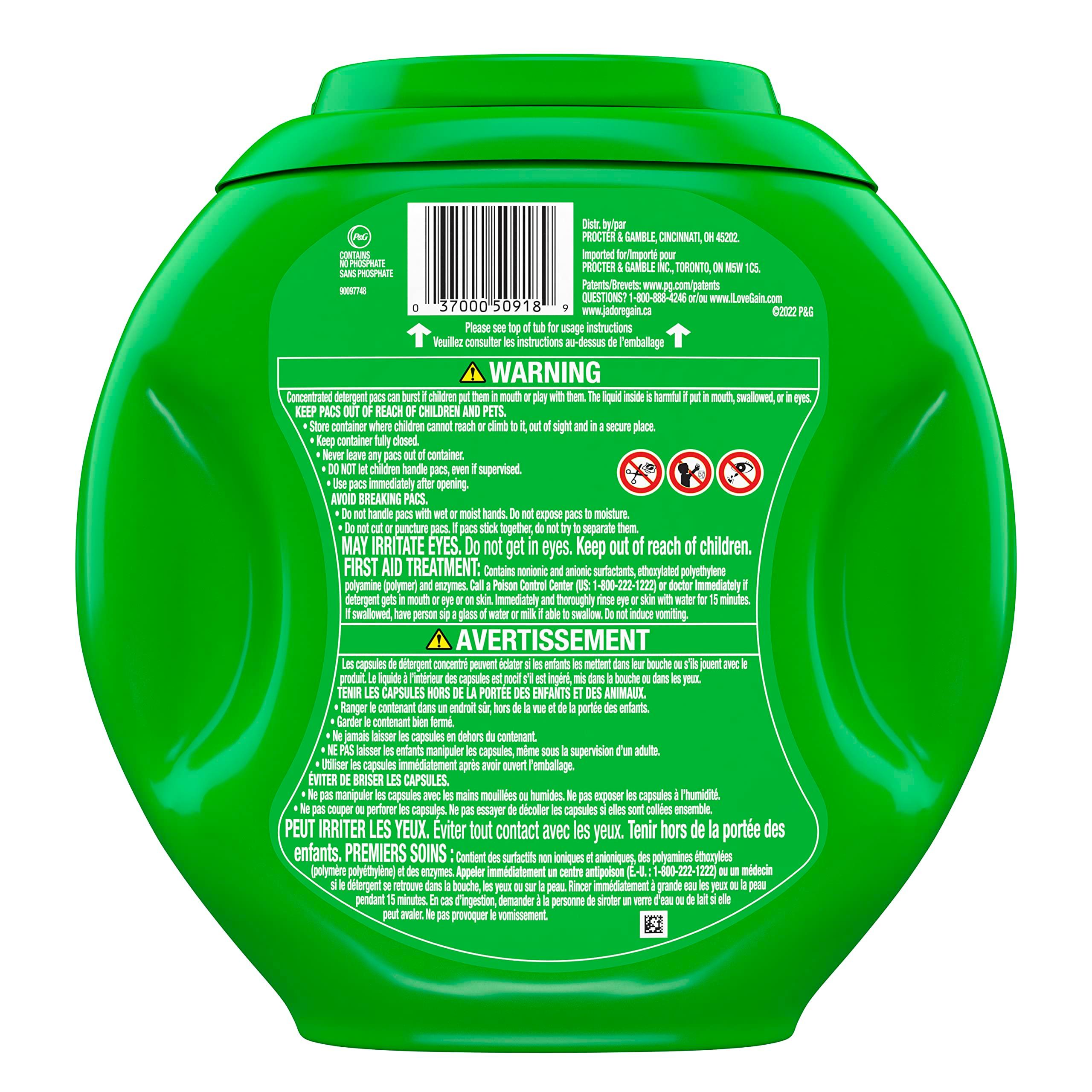 Gain flings! Laundry Detergent Soap Pacs HE Compatible 60 ct Long Lasting Scent Spring Daydream - Image 2