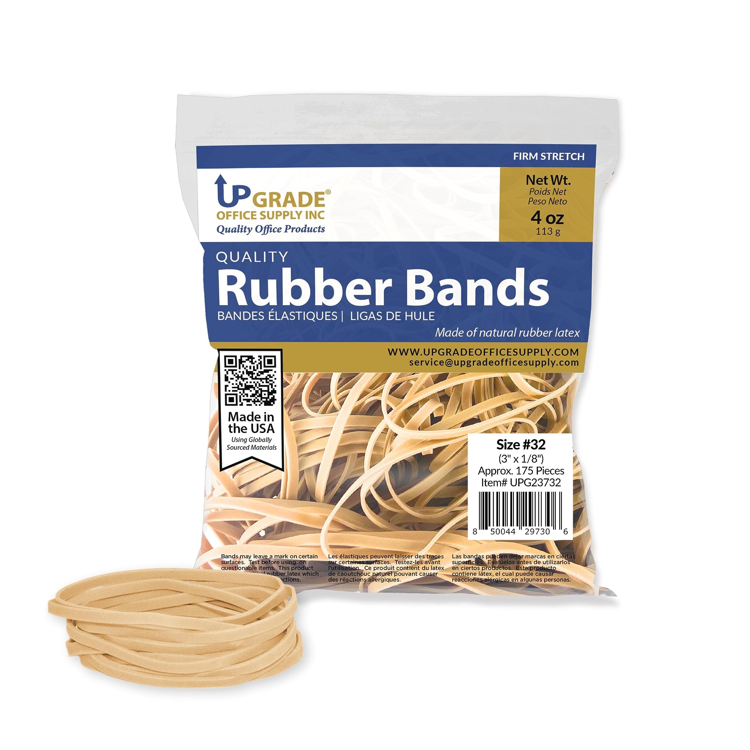 Upgrade Office Supply UPG23732 Rubber Bands, Size 32 (3 x 1/8 Inch), 175 Bands, 1/4 lb, USA