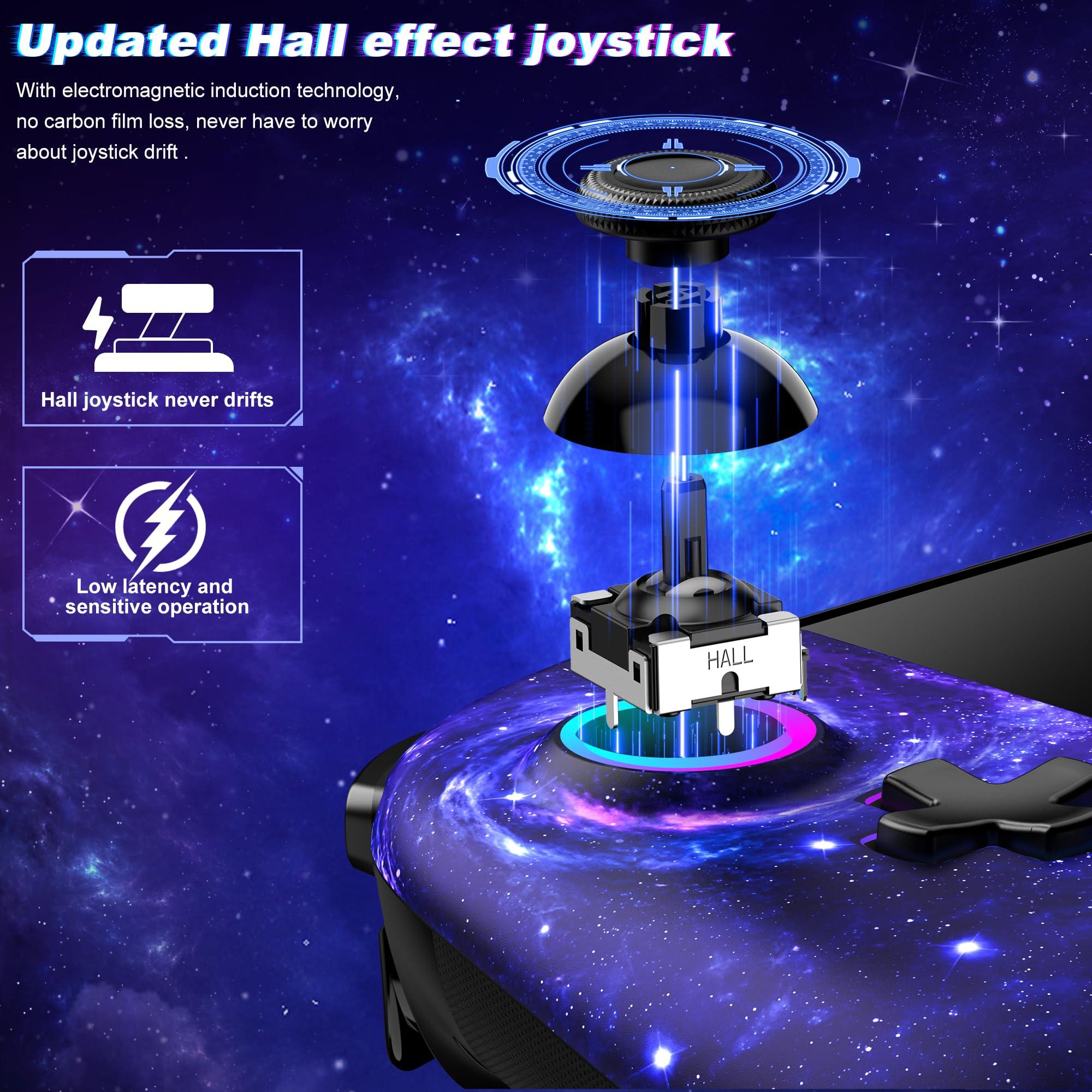 Gammeefy Switch Controllers, Hall Effect Joystick Switch Joypad forSwitch/OLED, Full-Size Grip Wireless Switch Pro Controller with 9 Color Lights. Ideal for Those Who Prefer Handheld Mode Wii Skins - Image 2