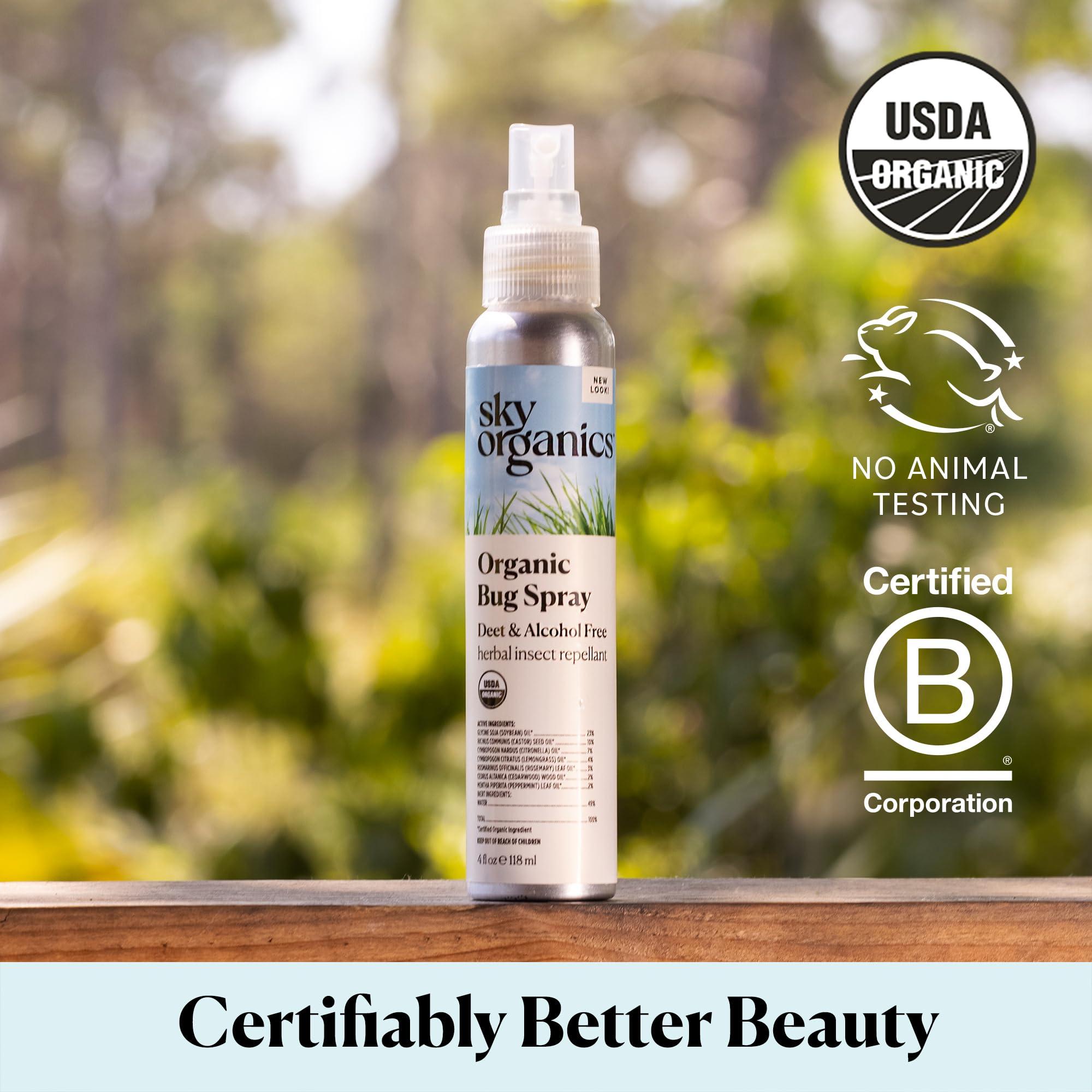 Sky Organics - Organic Bug Spray, 4oz - Deet & Alcohol Free - Herbal Insect & Mosquito Spray - Protect - Made w/Citronella & Lemongrass - Plant Based Formula - Natural, Vegan, & Cruelty Free - Image 6