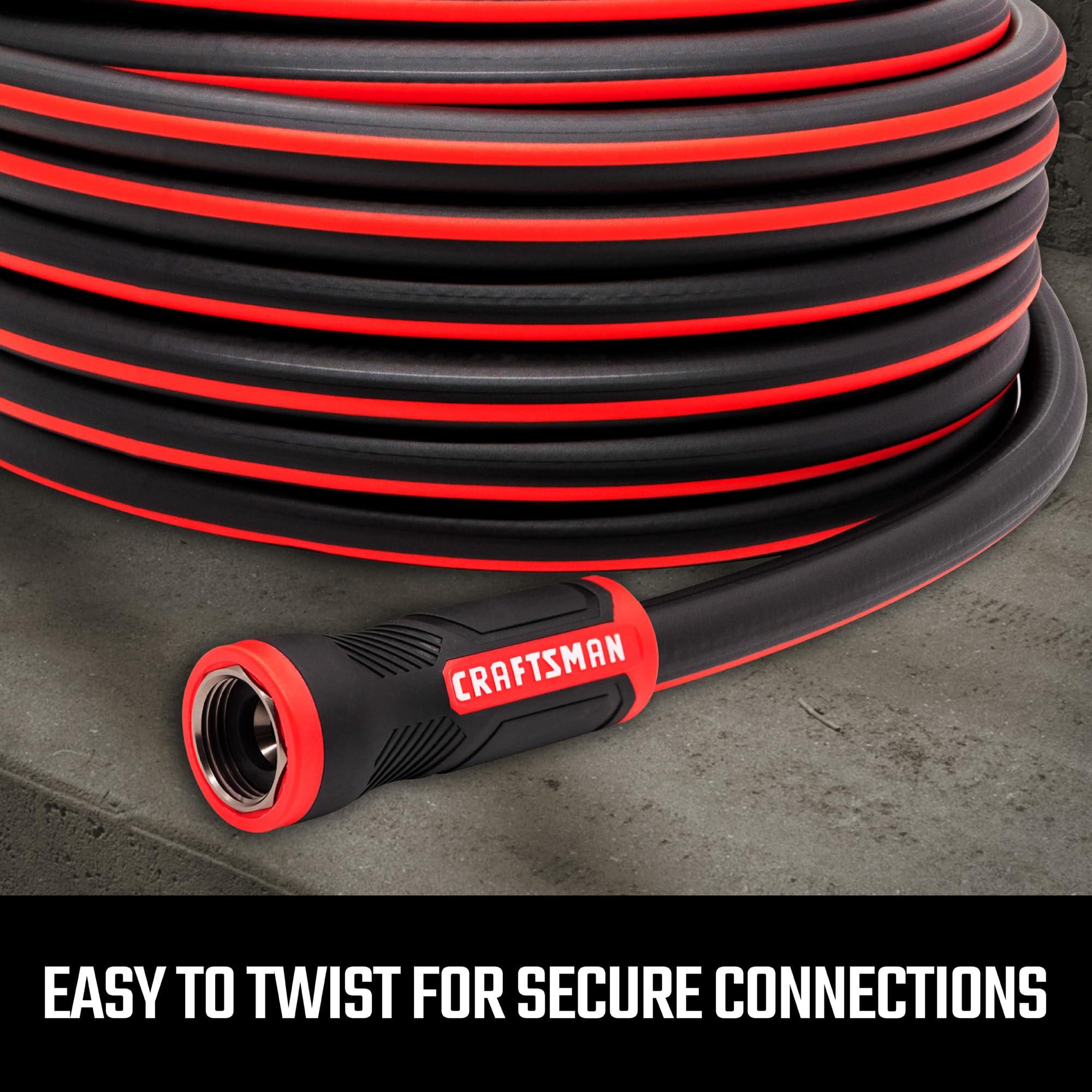 Craftsman Heavy Duty Professional Grade Black Garden Hose, 100 Feet x 5/8 Inch - Image 4