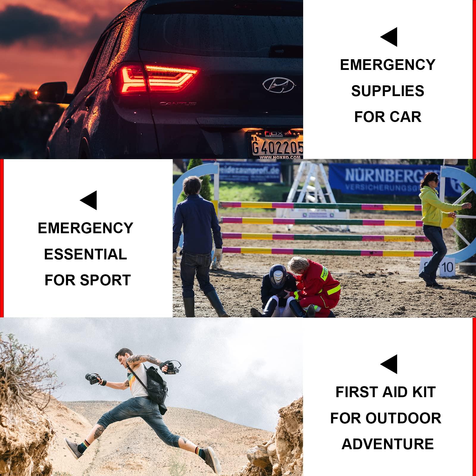 Travel-First Aid-Kit Car-Home 300PCS Survival-Kit Outdoor-Adventure - Small Portable Red Emergency Essential Sets Office Hiking Camping Business Public Must Have First Aid Gear Equipment 1st Aid - Image 6