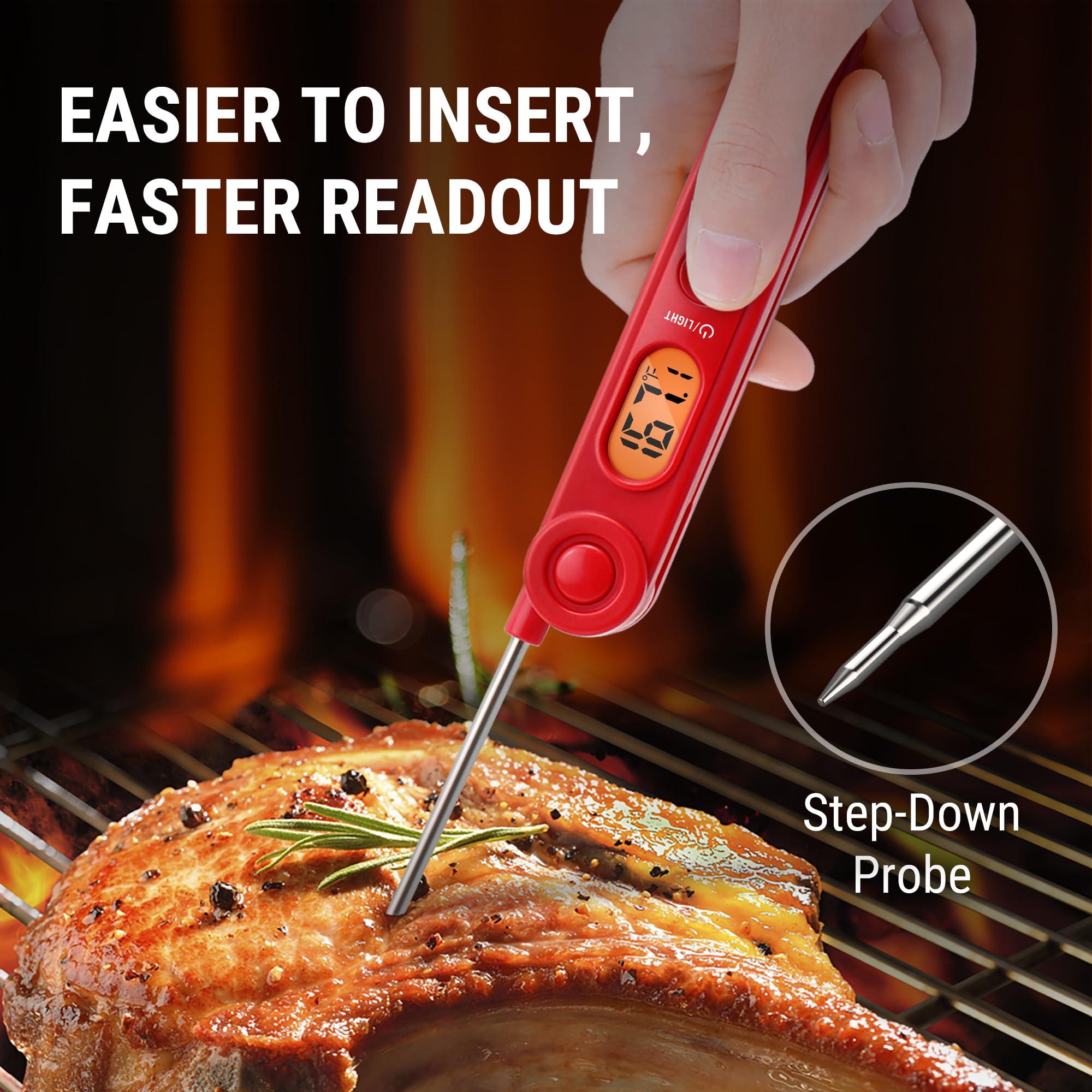 ThermoPro TP03B Digital Meat Thermometer for Cooking, Instant Read Thermometer with Backlight, Kitchen Food Thermometer for Grill Smoker BBQ Oil Deep Fry Candy Bread Coffee with Pop-up Meat Probe - Image 4