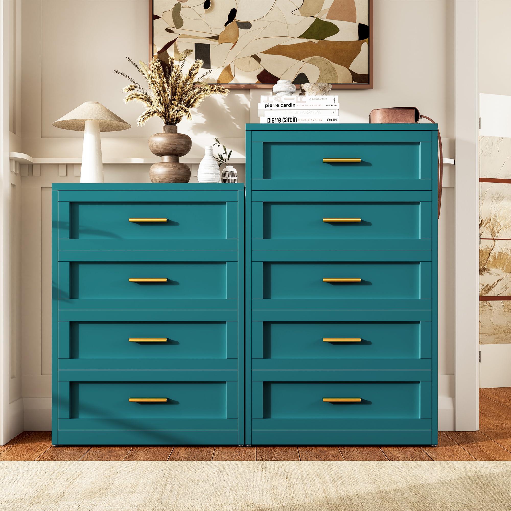 QINPTWUT Versatile 4-Drawer Dresser Cabinet - Waterproof, Rust-Proof, Easy Assembly for Bedroom, Office, Living Room, Entryway Furniture