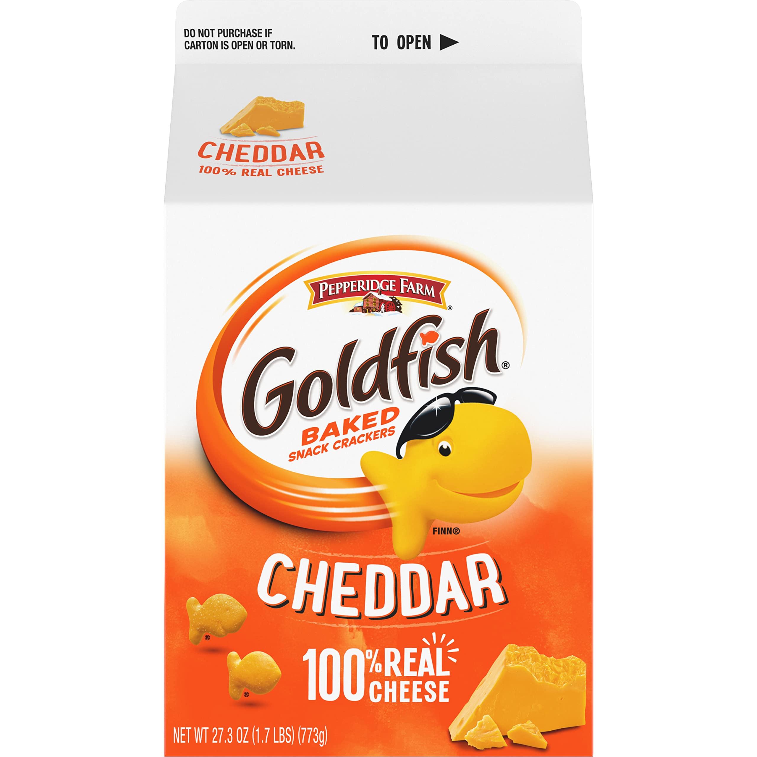Goldfish Cheddar Cheese Crackers, 27.3 oz Carton - Image 7