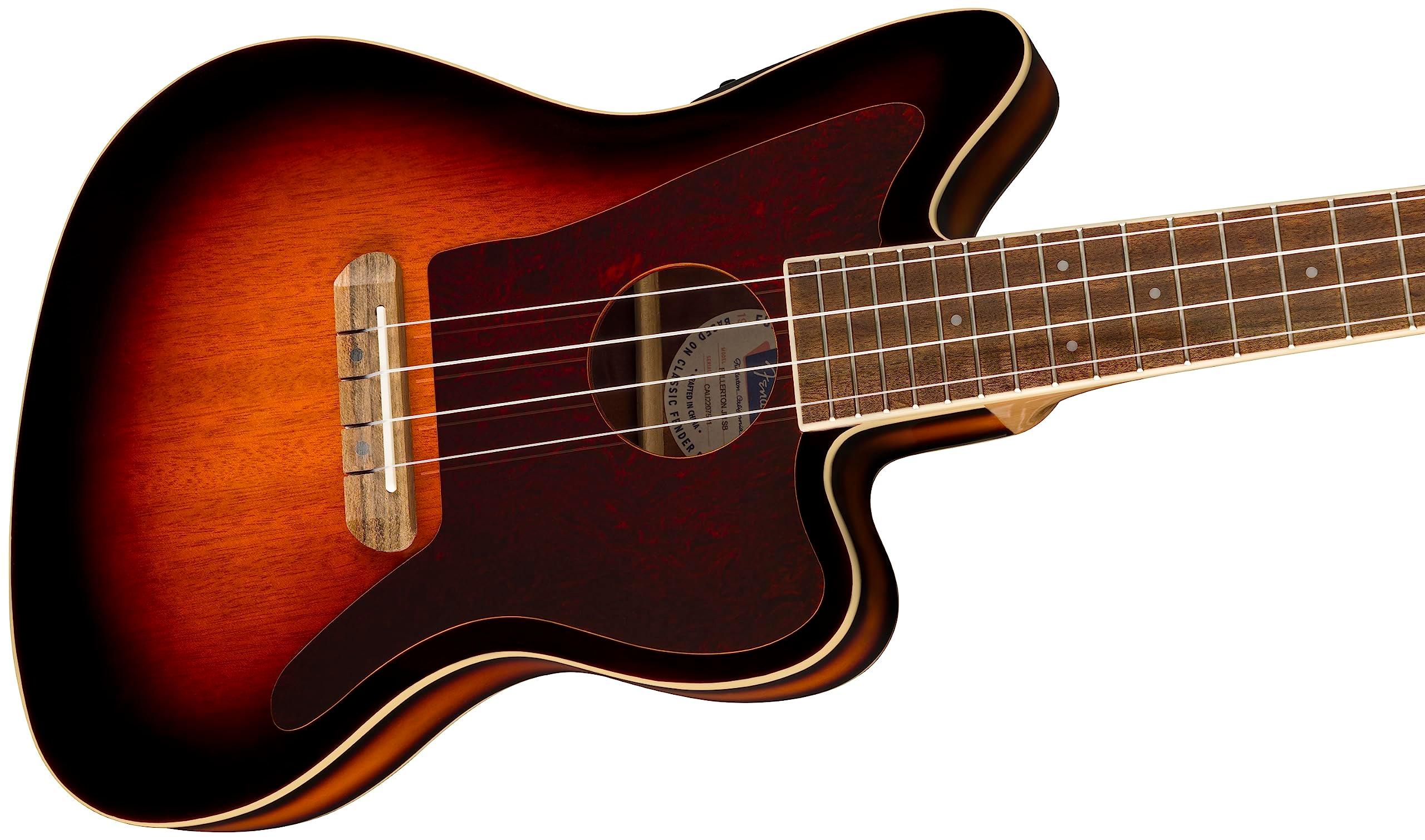 Fender, 4-String Ukulele, Right, 3-Color Sunburst (0970533500) - Image 7