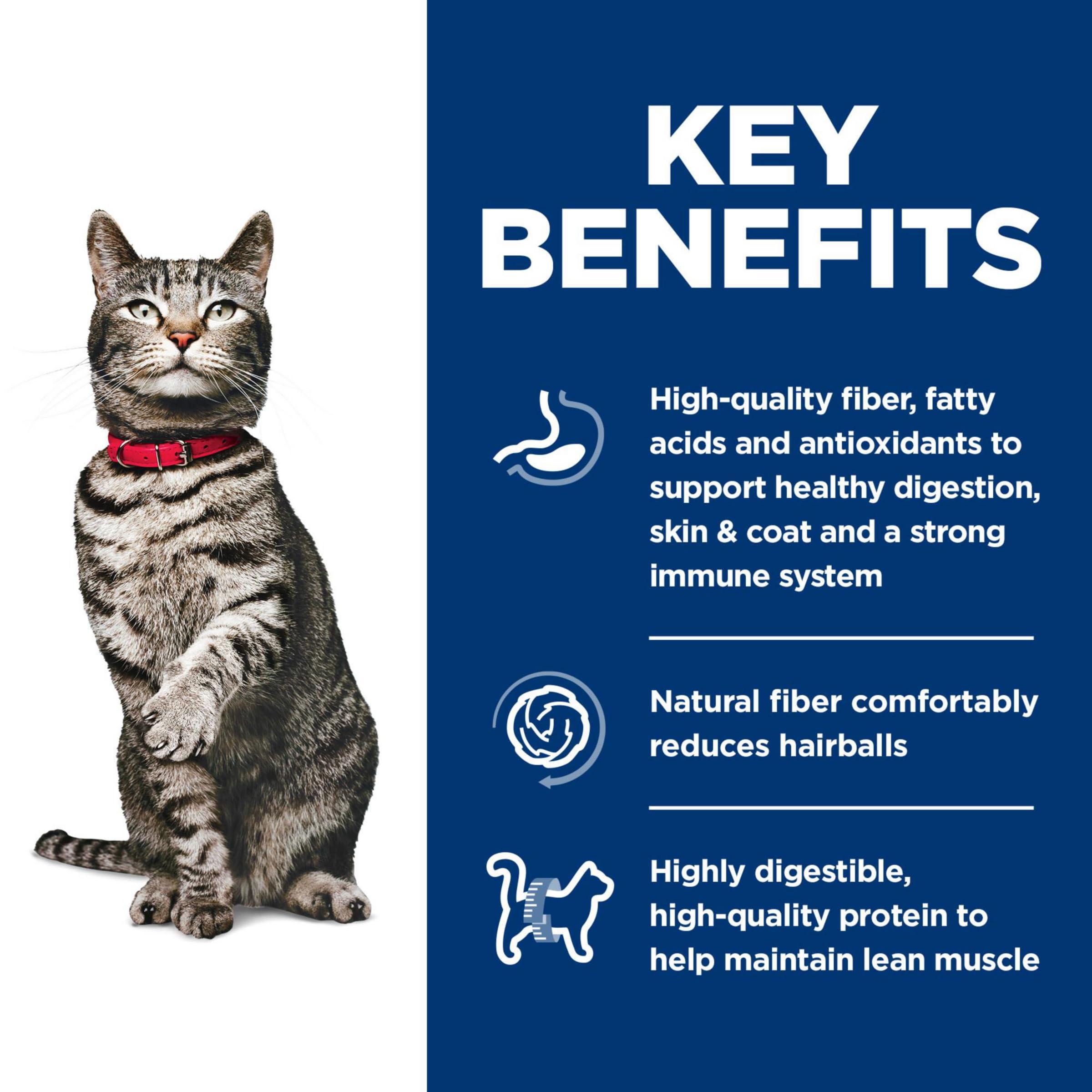 Hill's Science Diet Urinary Hairball Control, Adult 1-6, Urinary Track Health & Hairball Control Support, Dry Cat Food, Chicken Recipe, 15.5 lb Bag - Image 4
