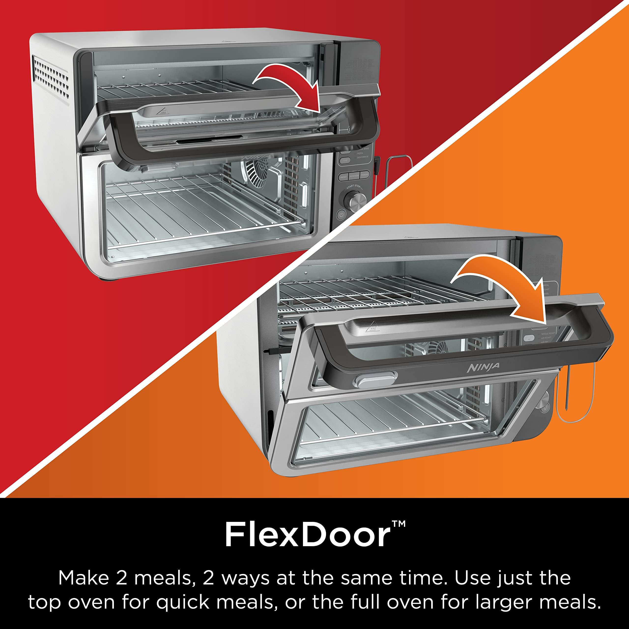 Ninja DCT451 Smart Double Oven, Rapid Top Convection, Air Fry Bottom, 12-in-1, FlexDoor, Thermometer, FlavorSeal, Smart Finish, Stainless Steel, pack of 1 - Image 4