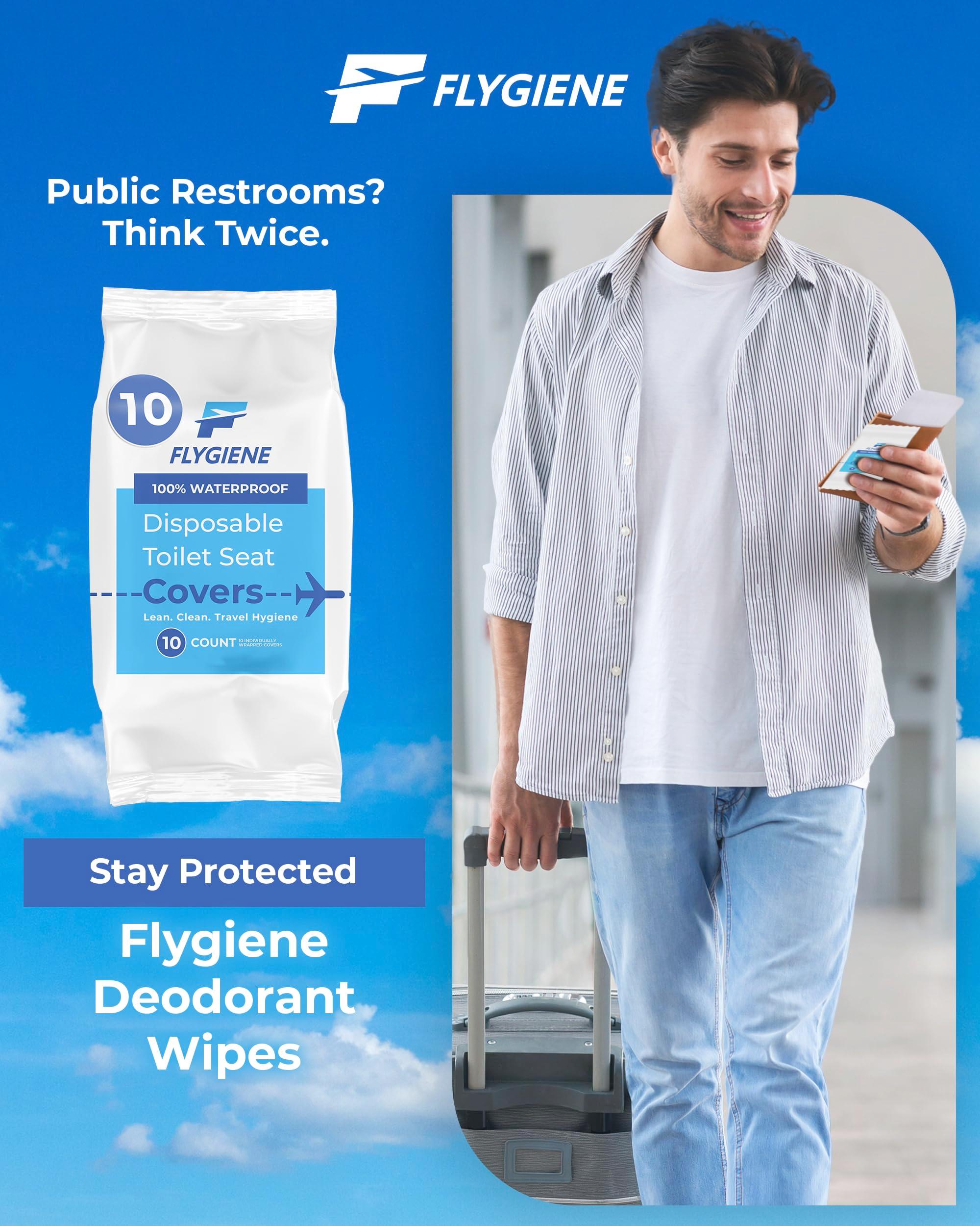 Flygiene Disposable Toilet Seat Covers for Travel – Waterproof, Tear-Resistant XL Toilet Liners with 2 Layers of Protection – Individually Wrapped Travel Size Toiletries - 10 Count (1 Pack of 10) - Image 2