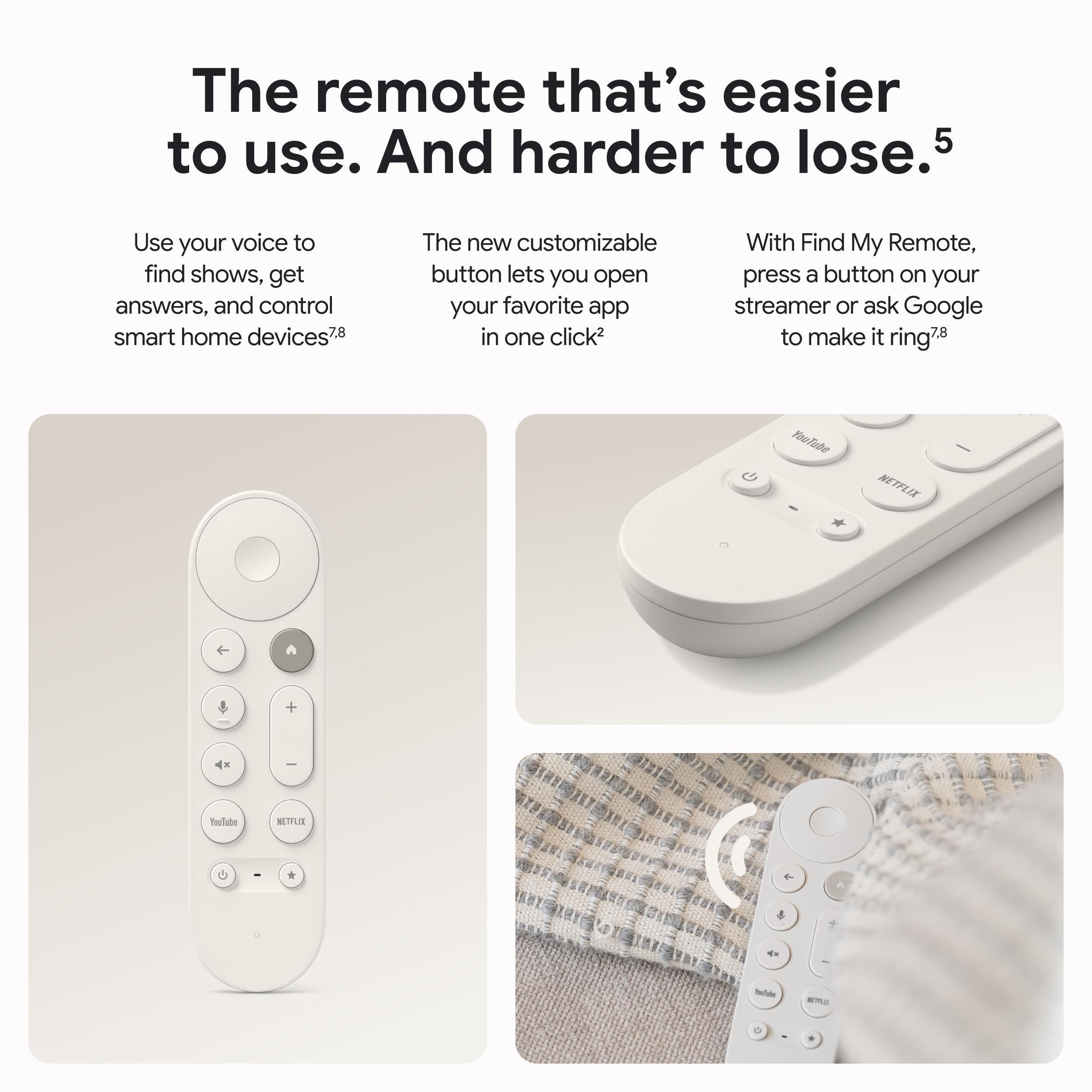 Google TV Streamer 4K - Fast Streaming Entertainment on Your TV with Voice Search Remote - Watch Movies, Shows, Live TV, and Netflix in 4K HDR - Smart Home Control - 32 GB of Storage - Porcelain - Image 2