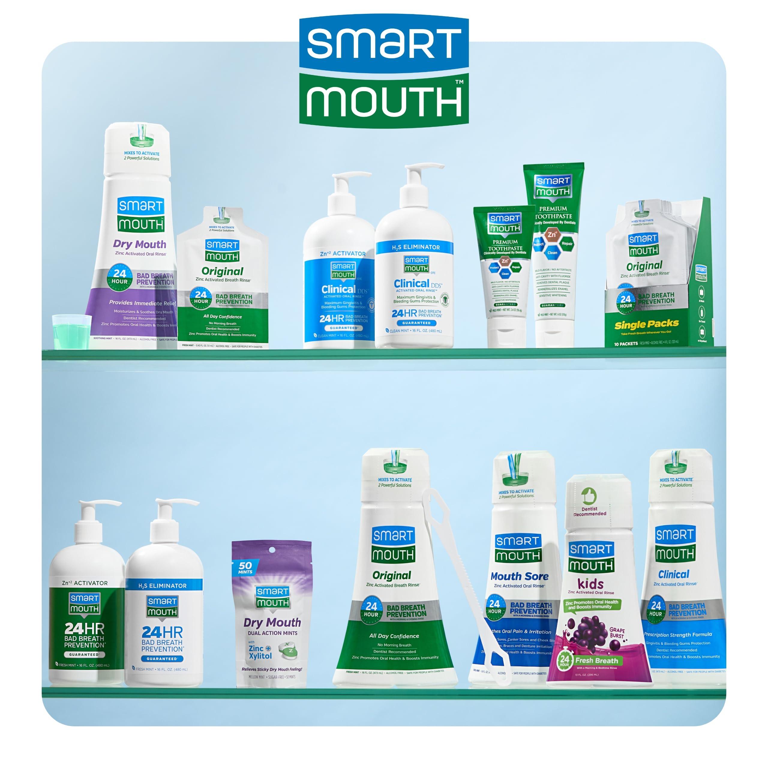 SmartMouth Clinical DDS 2-Bottle Activated Mouthwash with Pumps - Gum Health Support for Adults - 12-Hour Fresh Breath Mouthwash - Clean Mint Flavor, 32 fl oz (16 fl oz per Bottle) - Image 6