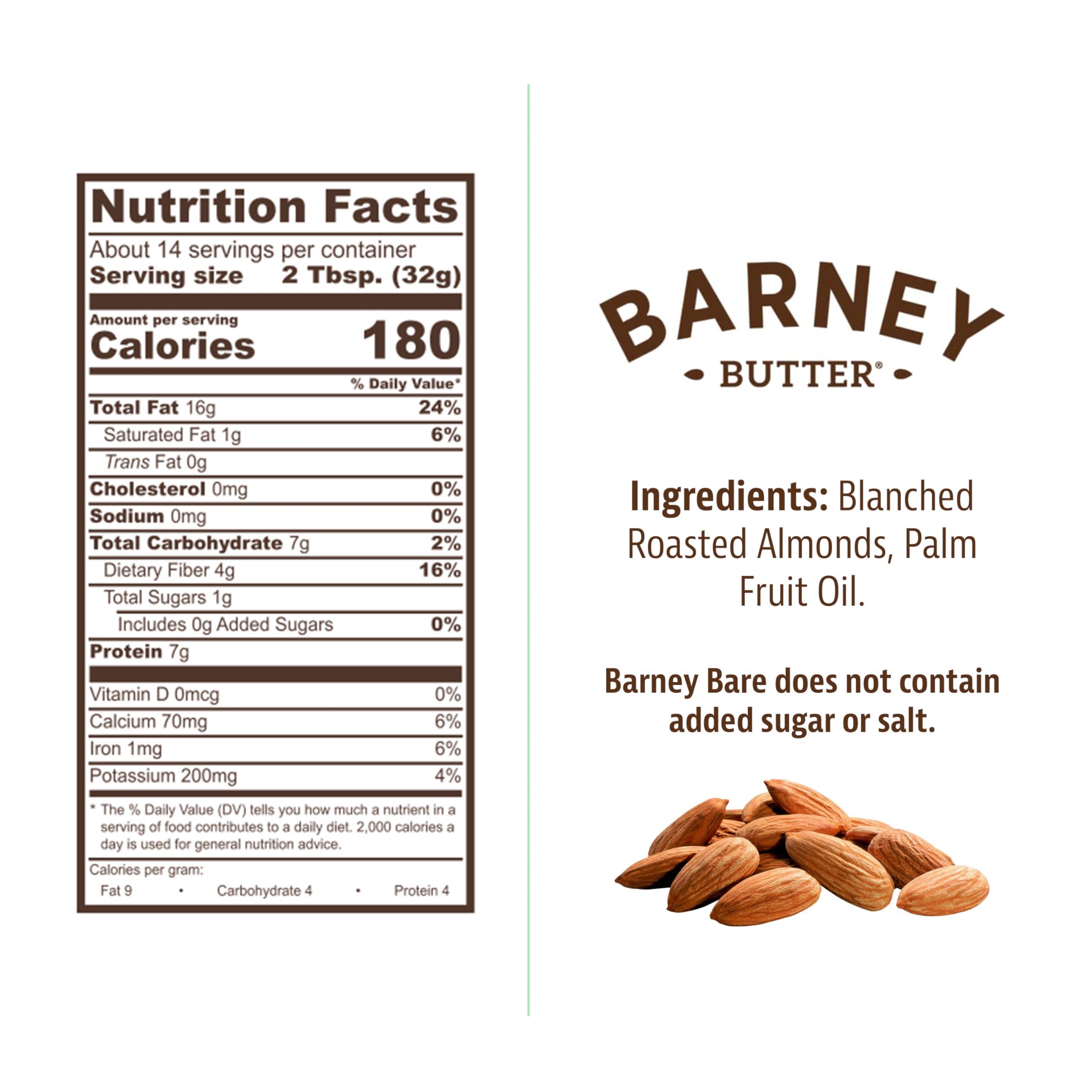 Barney Butter Almond Butter, Bare Smooth, 16 Ounce Jar, No Added Sugar or Salt, Skin-Free Almonds, No Stir, Non-GMO, Gluten Free, Keto, Paleo, Vegan - Image 4
