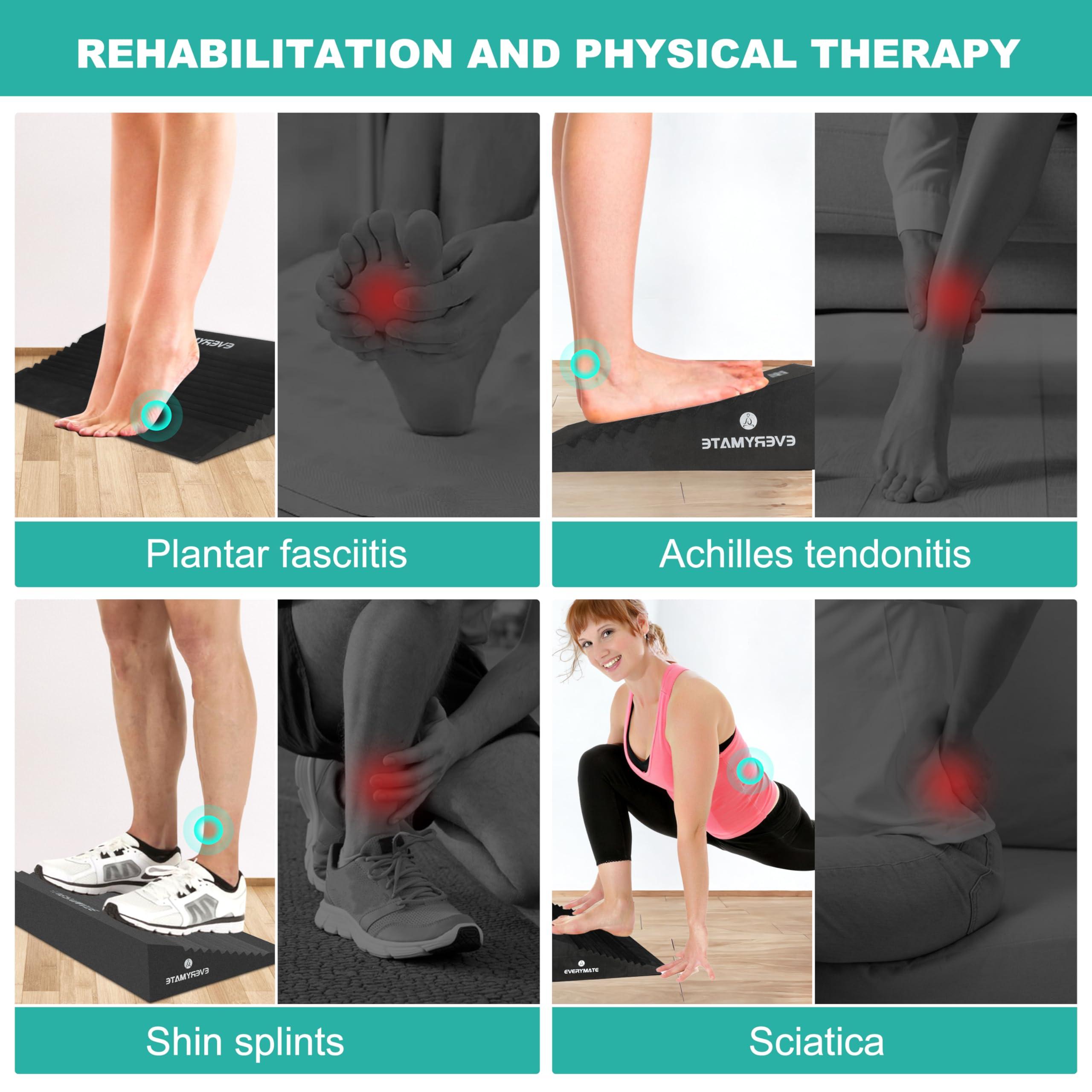 EVERYMATE Squat Wedge, Extra Large Squat Wedge Block, Squat Wedges Weightlifting, Calf Stretching, Slant Board for Squats, Heel Elevated Squat Wedge, Knees Over Toes Squats, Calf Wedge Stretching Block - Image 6