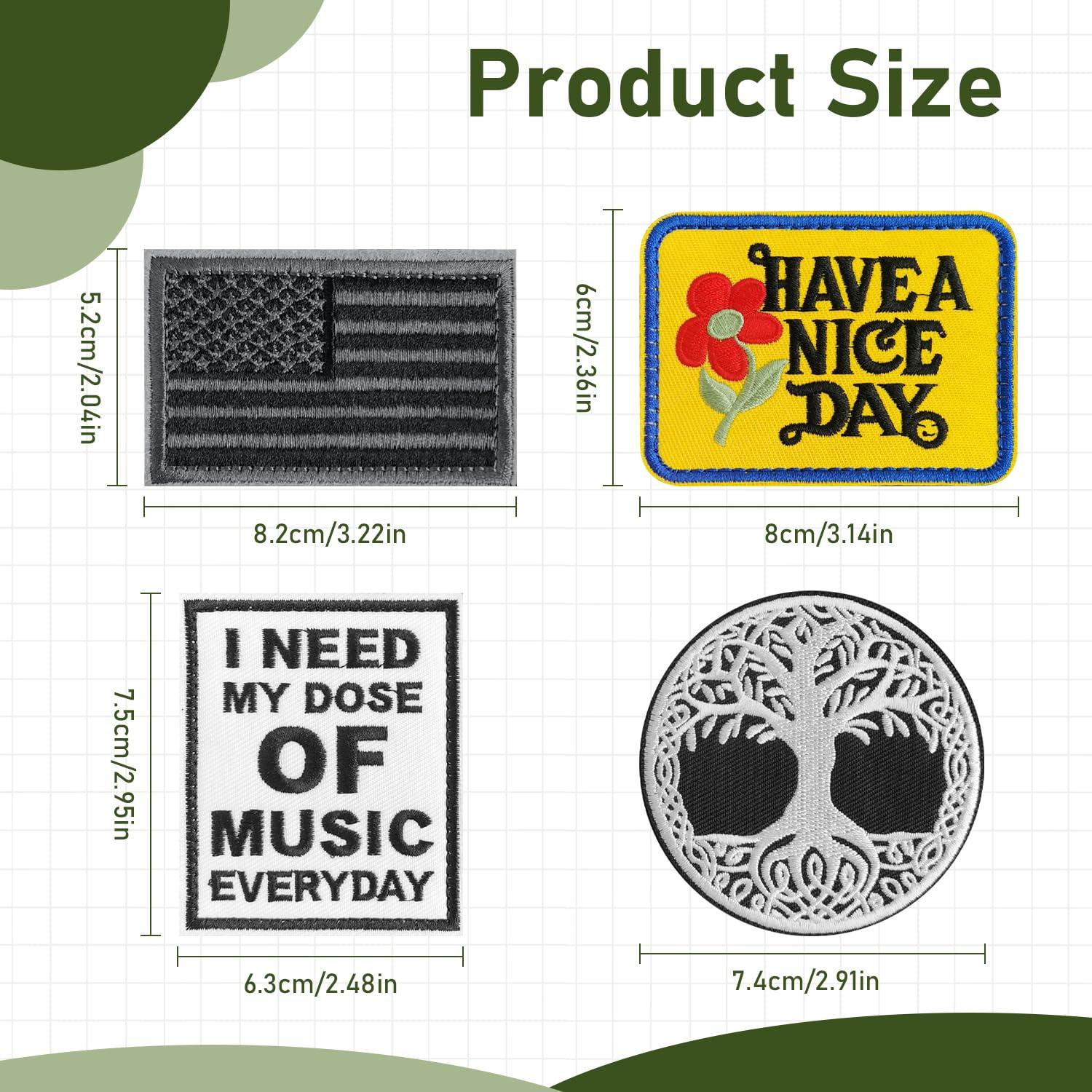 EMORBALS 24Pcs Random Funny Patches with Hook and Loop, Embroidered Morale Patches, Meme Military Patch for Backpacks, Tactical Bag, Vests(Style-2) - Image 3