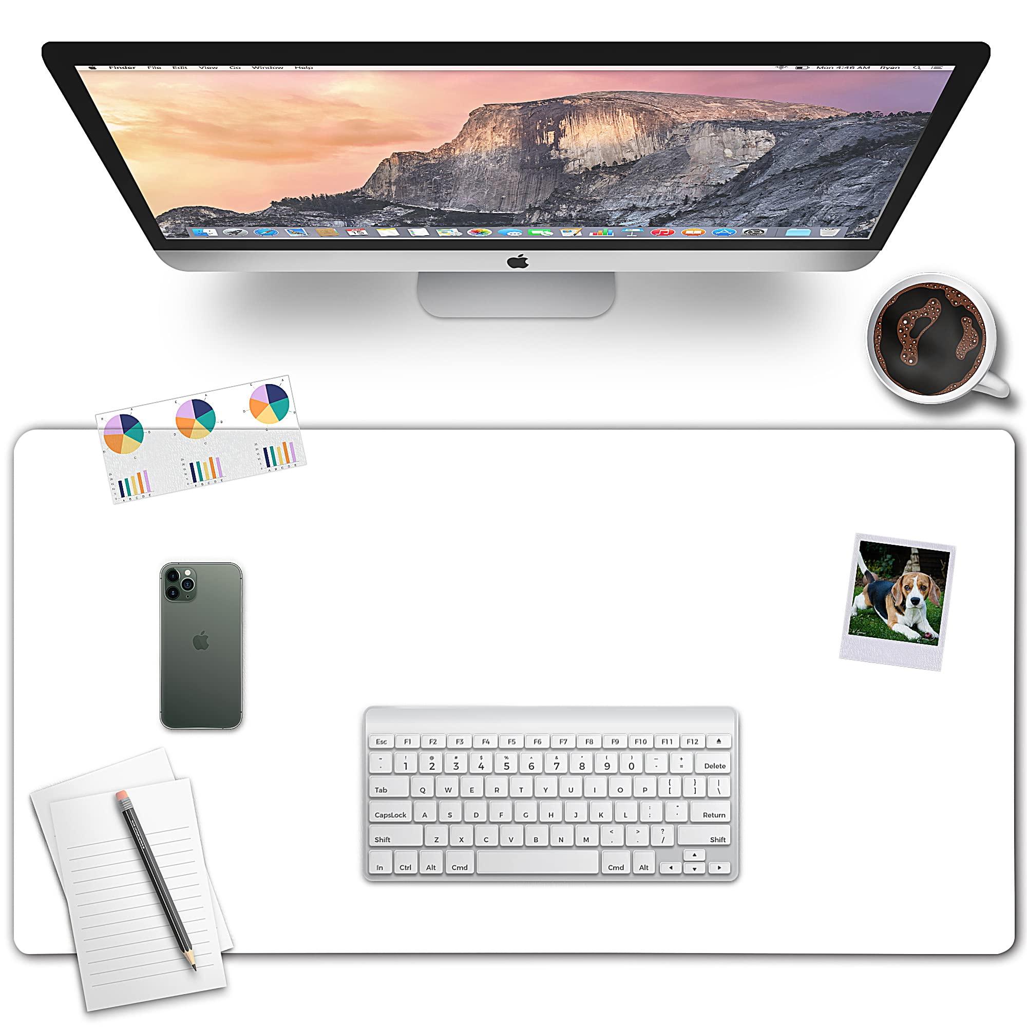 Awnour Clear Desk Mat on top of desks - 32 x 16 inches - Clear Transparent Plastic Desk Protector - Desk Writing Mat for Office and Home - Image 5
