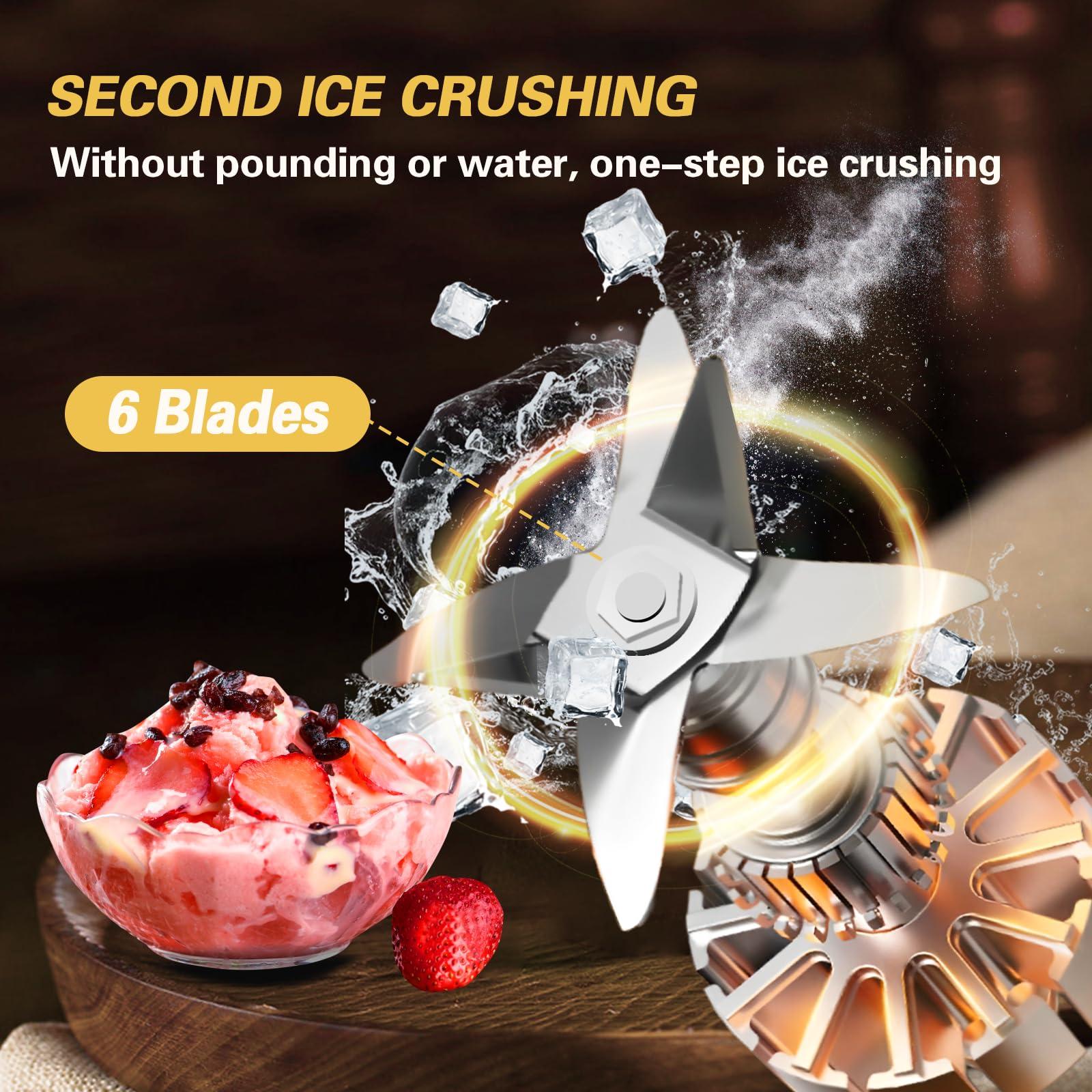 FULIYE Commercial Blender with Soundproof Shield,Quiet Commercial Blender for Smoothies 2200W With Cover, Professional Blender with 80 oz Jar for Restaurant, Smoothie, Ice Crushing9.5"D x 9"W x 19.7"H - Image 6