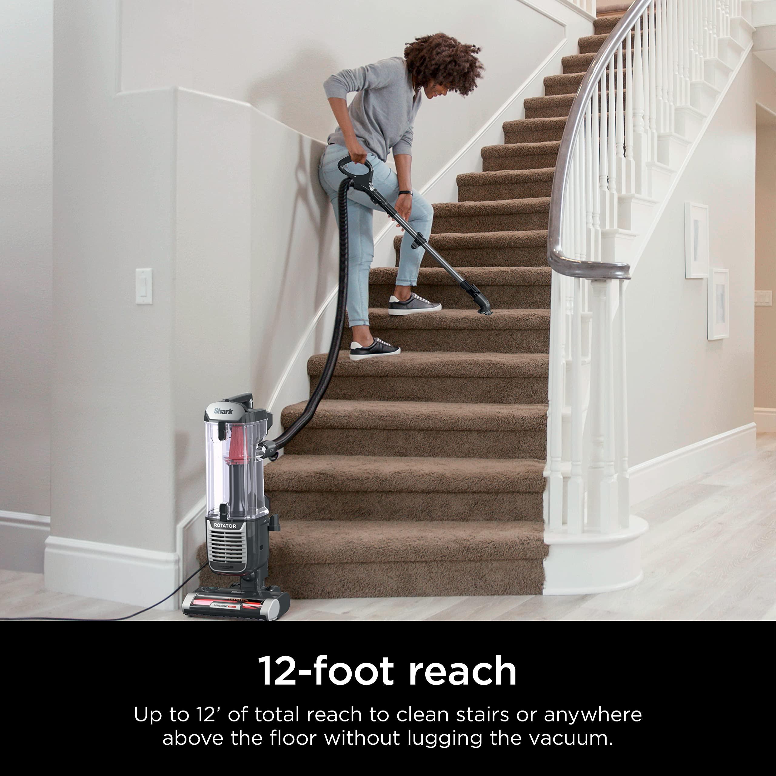 Shark ZU102 Rotator Pet Upright Vacuum with PowerFins HairPro & Odor Neutralizer Technology, Charcoal, 2.9 L Dust Cup - Image 3