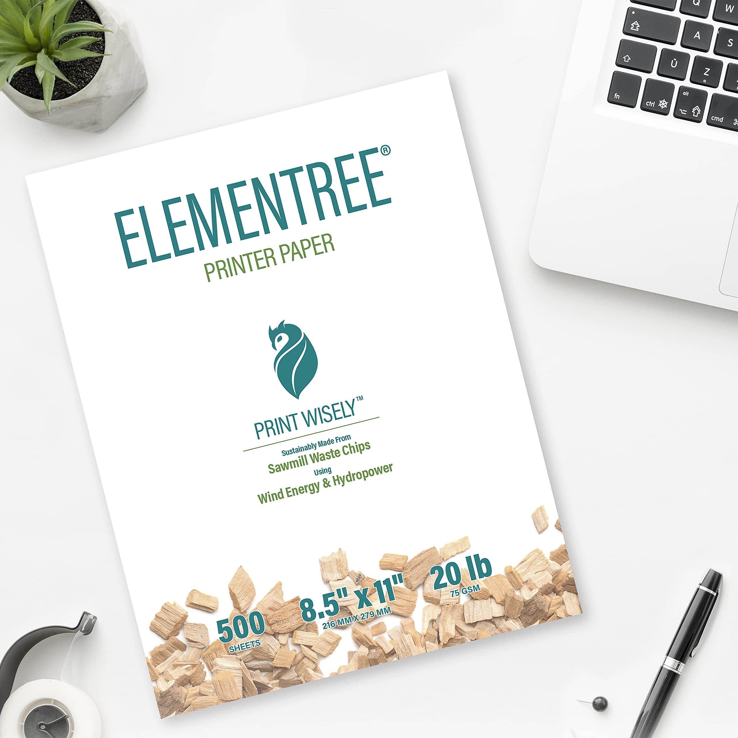 Elementree Sustainable Printer Paper Case 8.5" x 11" – Made from Sawmill Waste – 20 lb Copy & Multipurpose Computer Paper – 2500 Sheets – Made in the USA - Printer & Copier Compatible (00918C) - Image 11