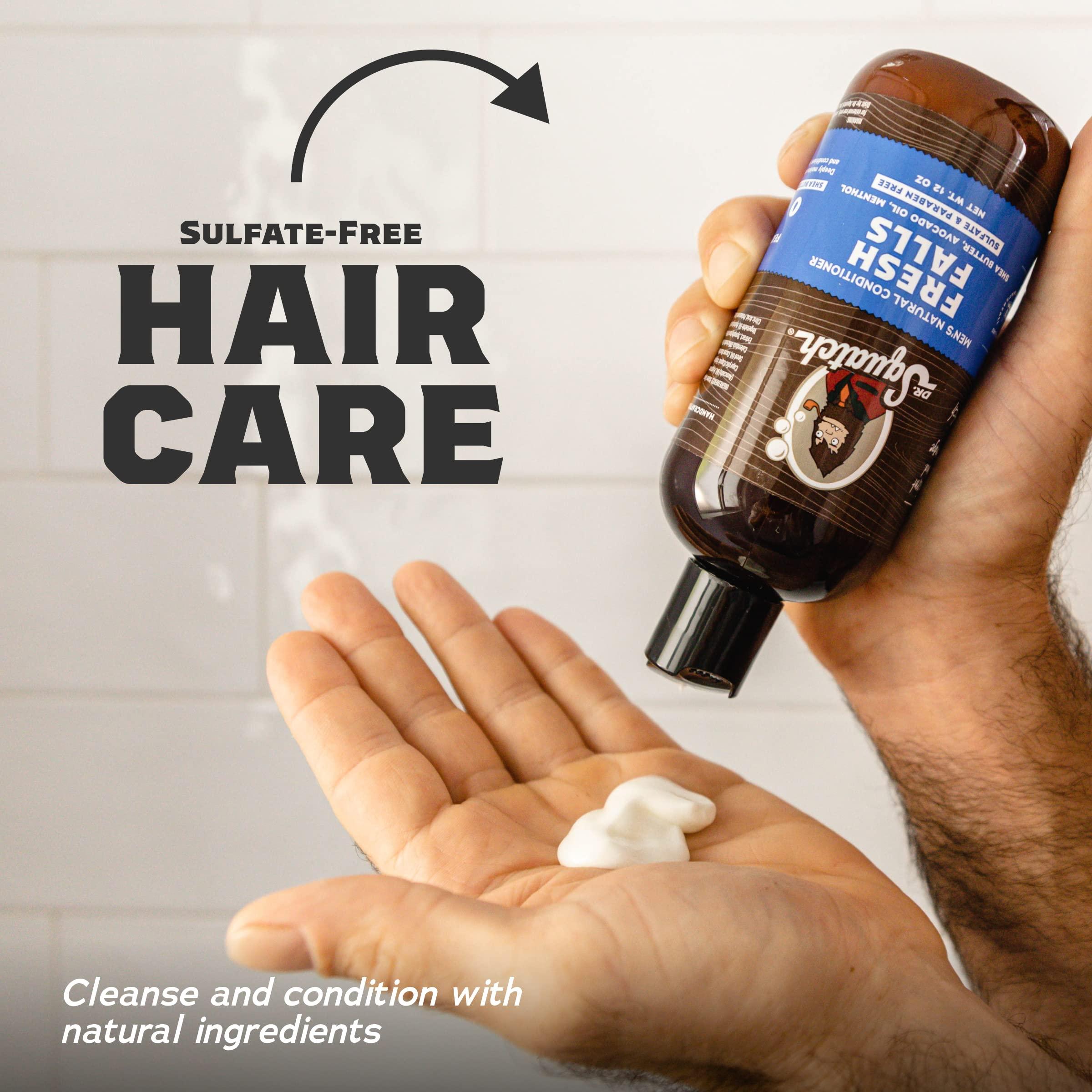 Dr. Squatch Natural Hair Bundle for Men - Healthy, Full Looking Hair - Fresh Falls Shampoo (8 fl oz), Fresh Falls Conditioner (11.5 fl oz) - Image 3