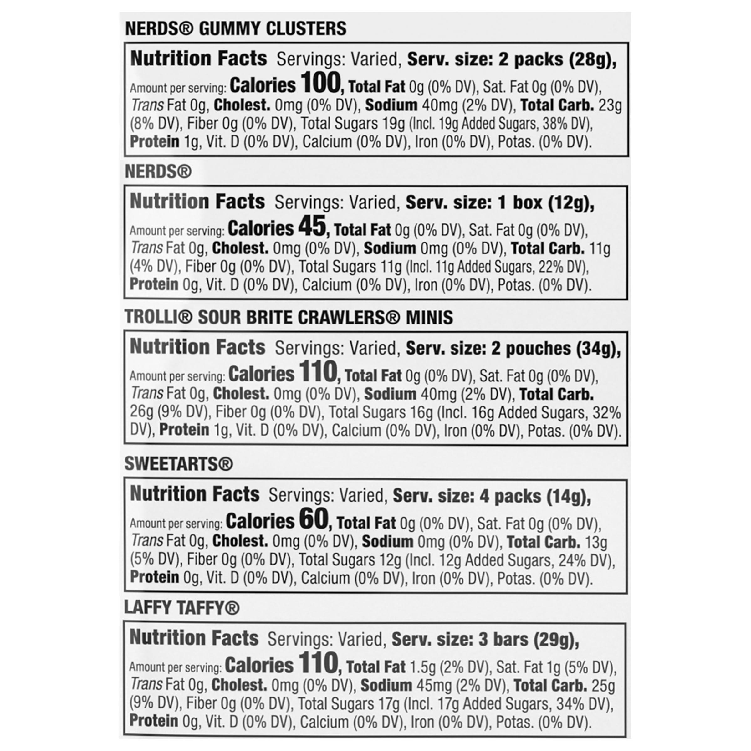 SweeTARTS, Trolli, Laffy Taffy & Nerds Easter Egg Filler Variety Bulk Bag, Springtime Easter Candy, 41.93 oz (125 Individually Wrapped Pieces) - Image 2
