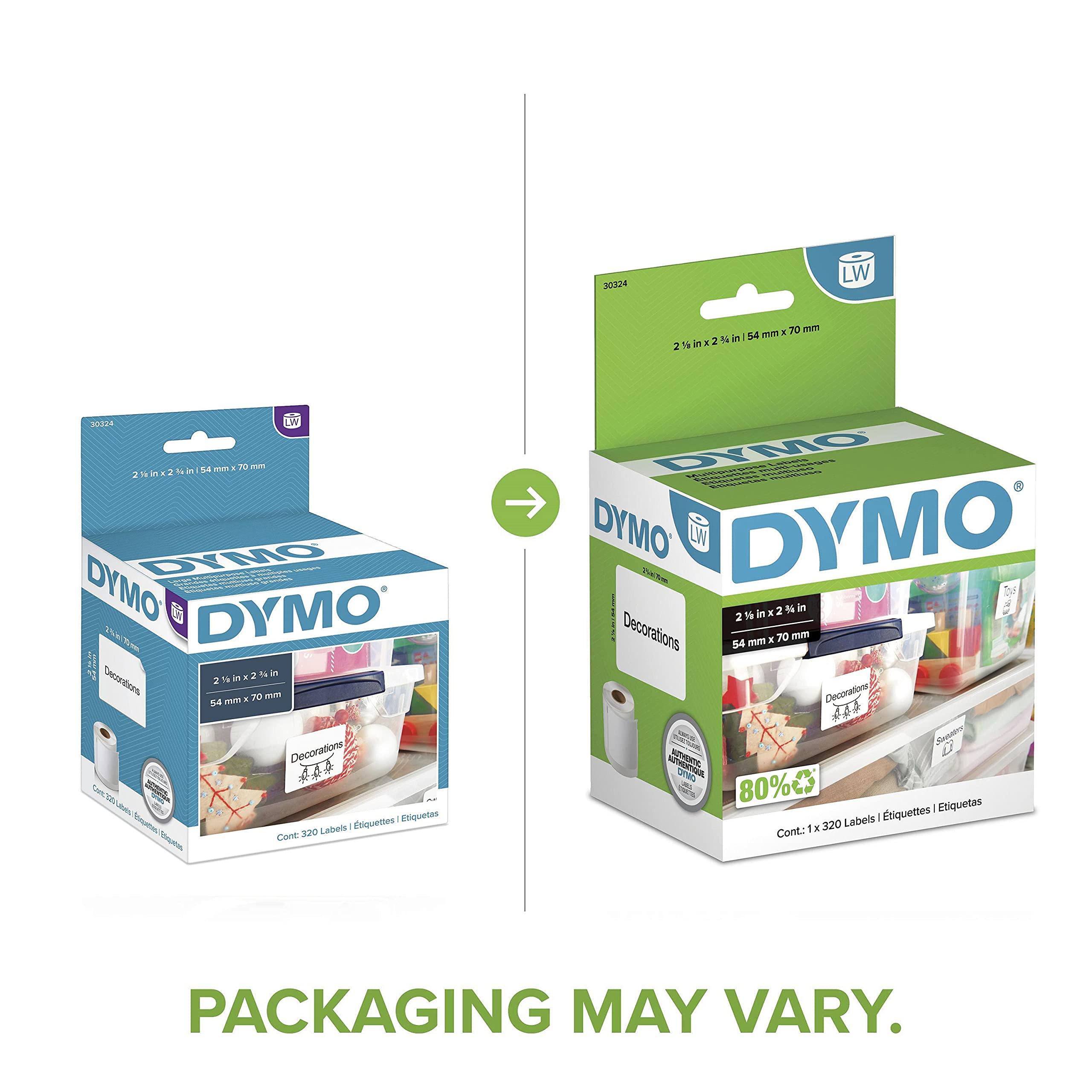 DYMO Authentic LW Large Multi-Purpose Labels, DYMO Labels for LabelWriter Label Printers, 2-1/8" x 2-3/4", 1 Roll of 320 - Image 4