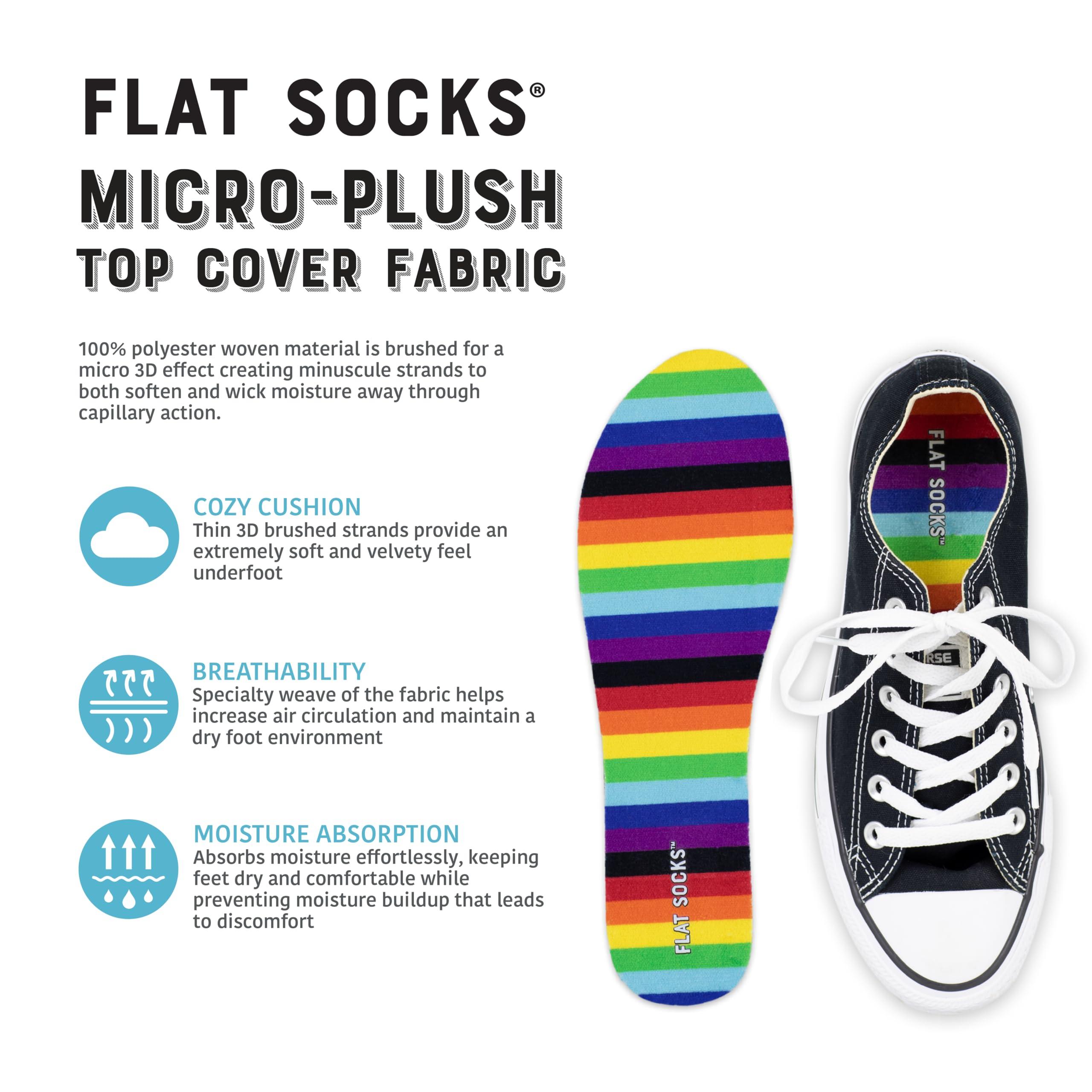 FLAT SOCKS No Show Socks, Sockless Shoe Liner, No Slipping, Odor Control, Washable Barefoot Shoe Insert - Image 4