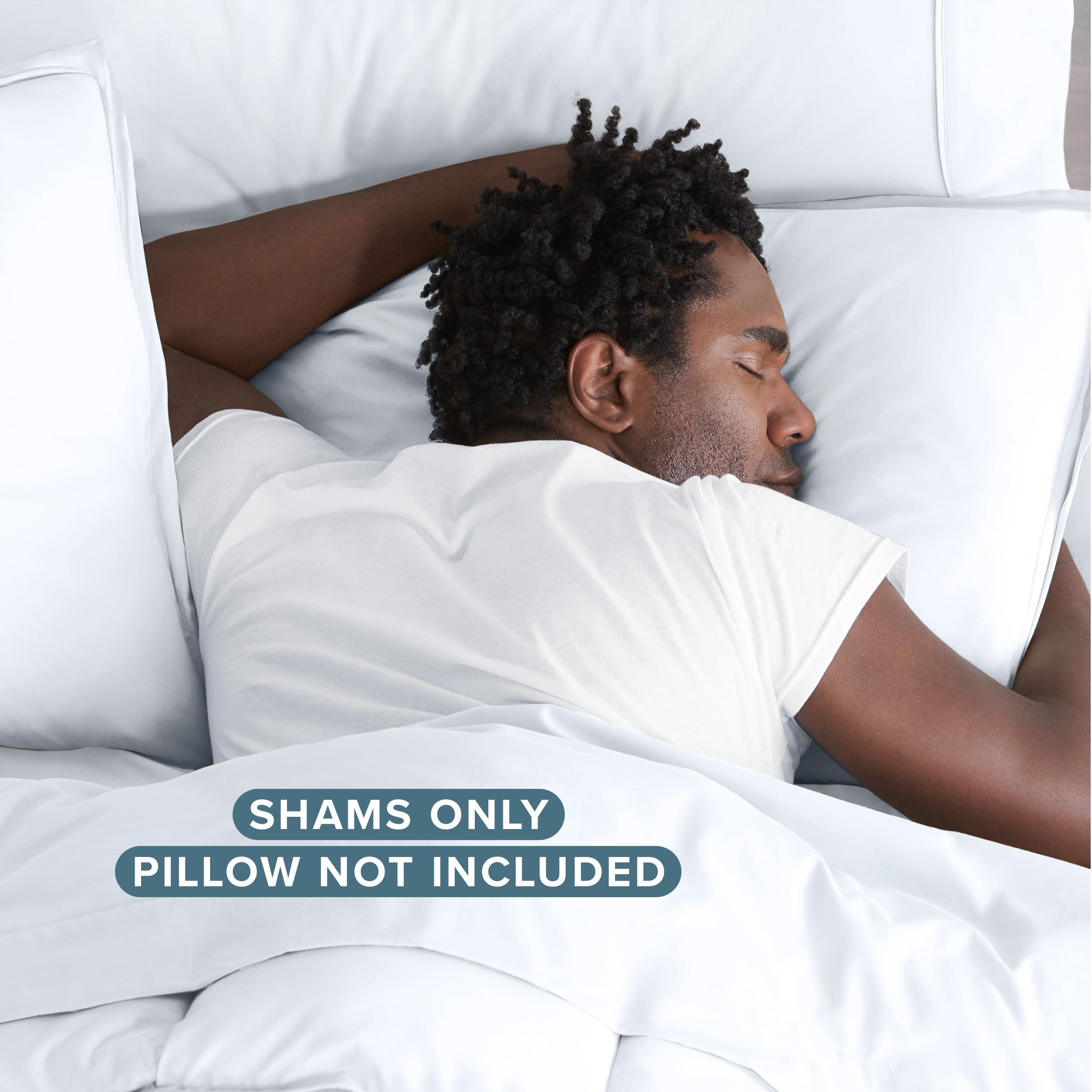 Bare Home Standard Pillow Sham Covers - Set of 2 - Premium 1800 Ultra-Soft Microfiber - Double Brushed - Stain & Fade Resistant - Bed Pillow Shams - Pillows Not Included (Set of 2, White) - Image 4