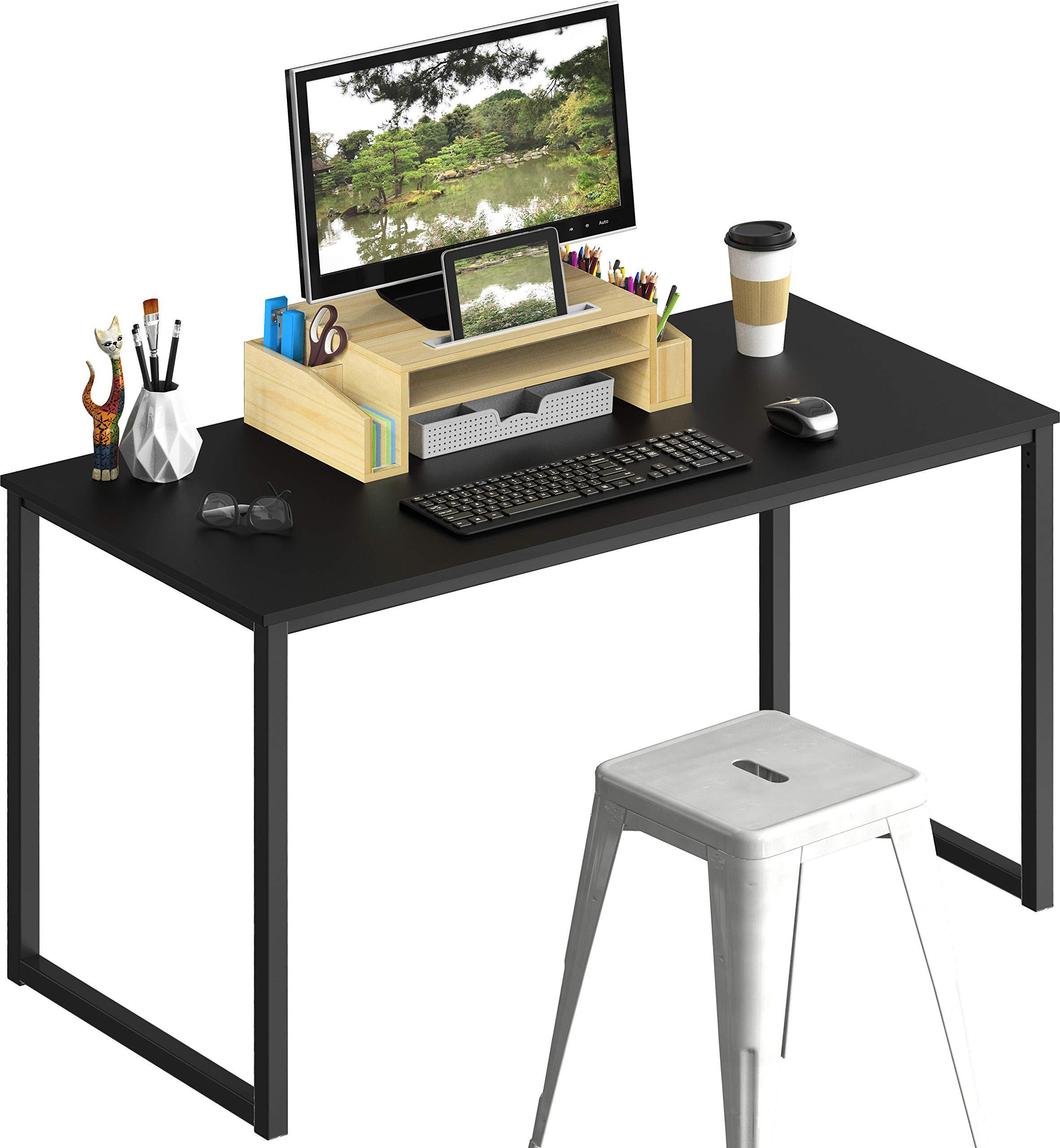 SHW Mission Home Office 48-Inch Computer Desk, Black - Image 6