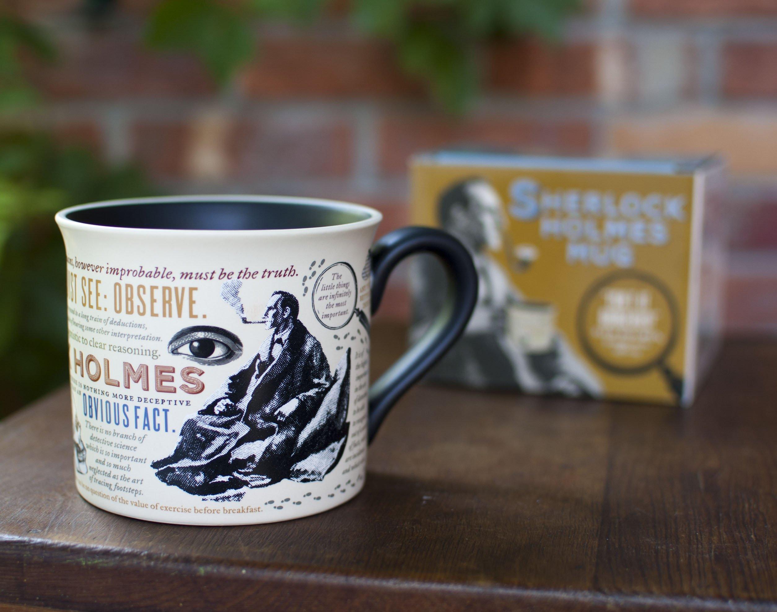 The Unemployed Philosophers Guild Sherlock Holmes Coffee Mug - Features Holmes Quotes, Rules of Deduction, Intriguing Images, and Sidney Paget's Portrait, Comes in a Fun Box - Image 7