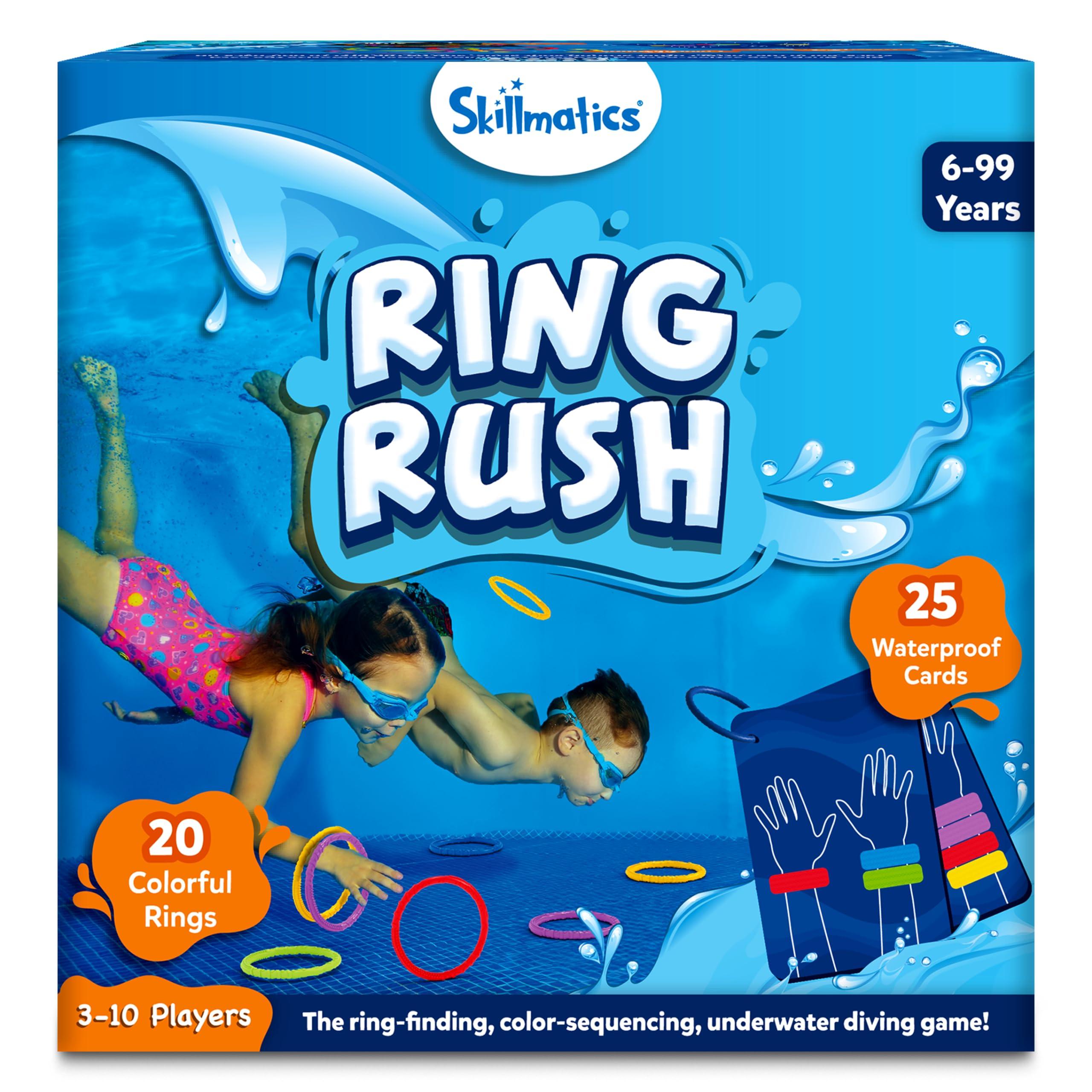 Skillmatics Ring Rush Diving Toys - Underwater Search and Find Game for Summer Fun, Swimming Pool Toys, Gifts for Kids, Boys, Girls Ages 6, 7, 8, 9 & Up