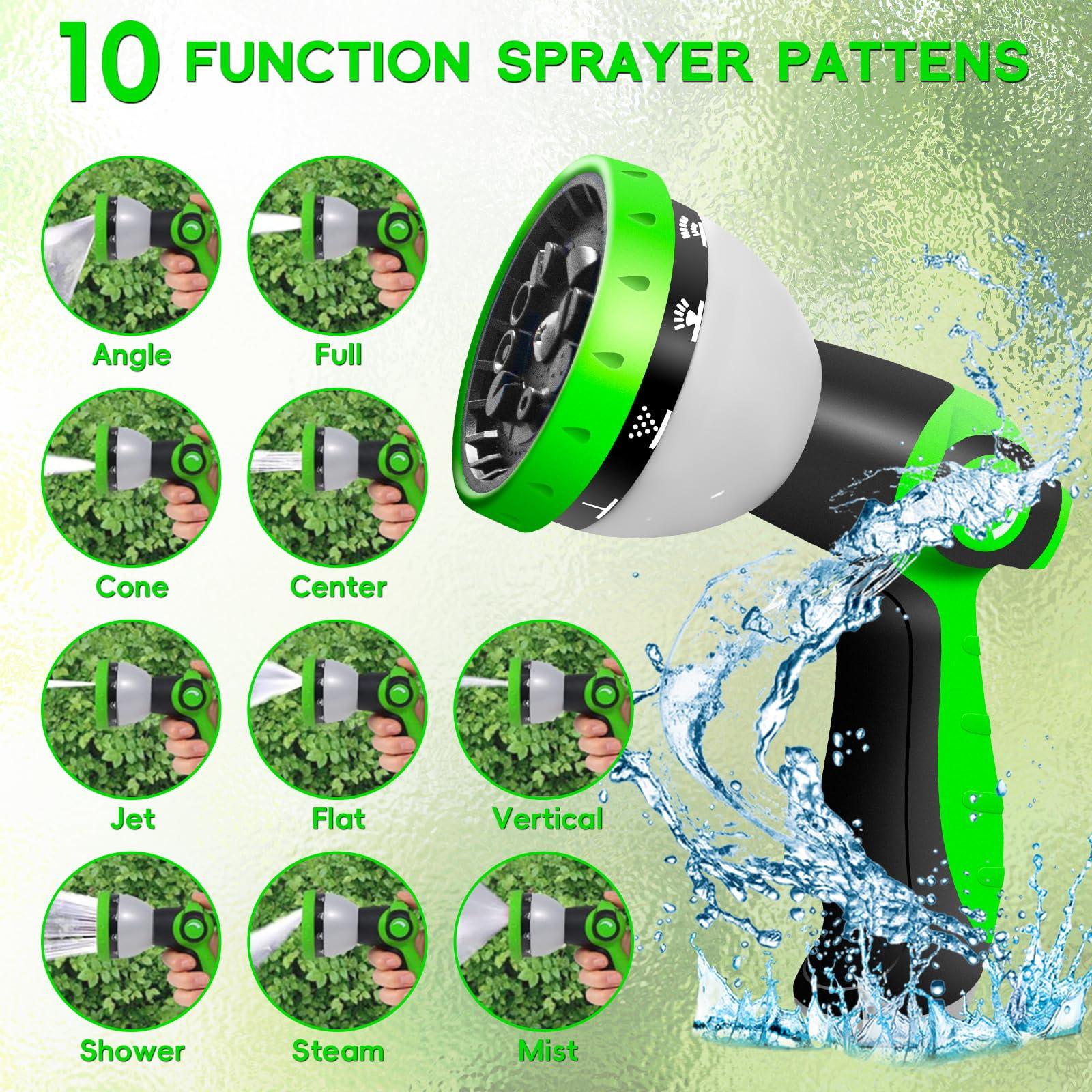 Junredy 50FT Stainless Steel Garden Hose, Heavy Duty Flexible Metal Water Hose with 10-Function Nozzle, Lightweight & No-Kink Garden Hose, Durable Solid Fittings for Lawn, Car, RV, Outdoor Watering - Image 5
