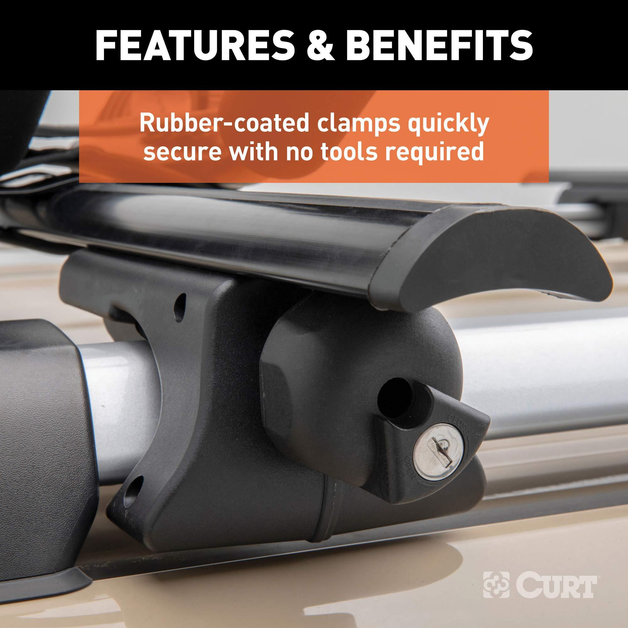 CURT 18118 Universal 53-3/8-Inch Black Aluminum Roof Rack Cross Bars, 2-Pack - Image 6