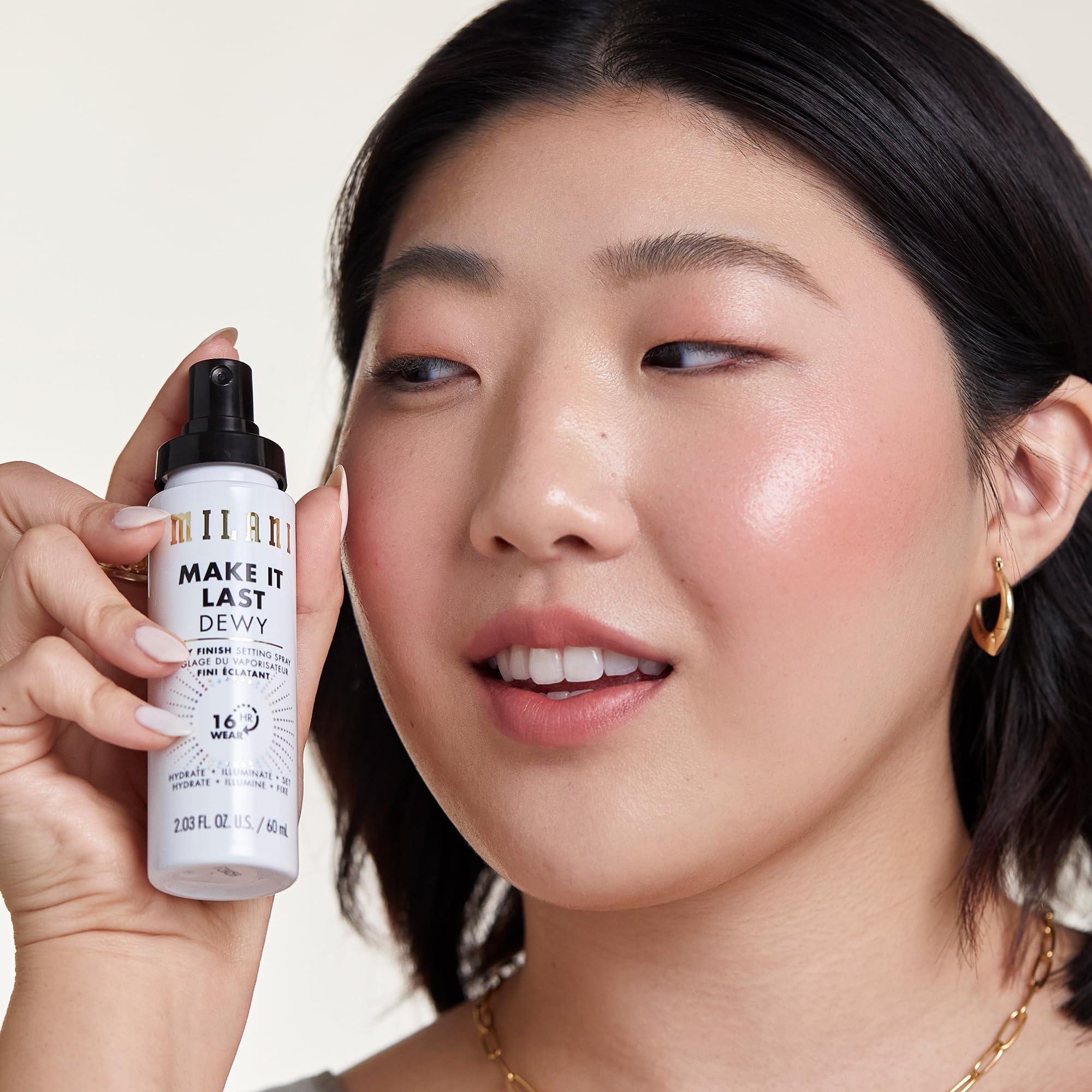 Milani Make It Dewy Setting Spray 3 in 1- Hydrate + Illuminate + Set (2.03 Fl. Oz.) Makeup Finishing Spray - Makeup Primer & Hydrating Setting Spray - Image 4